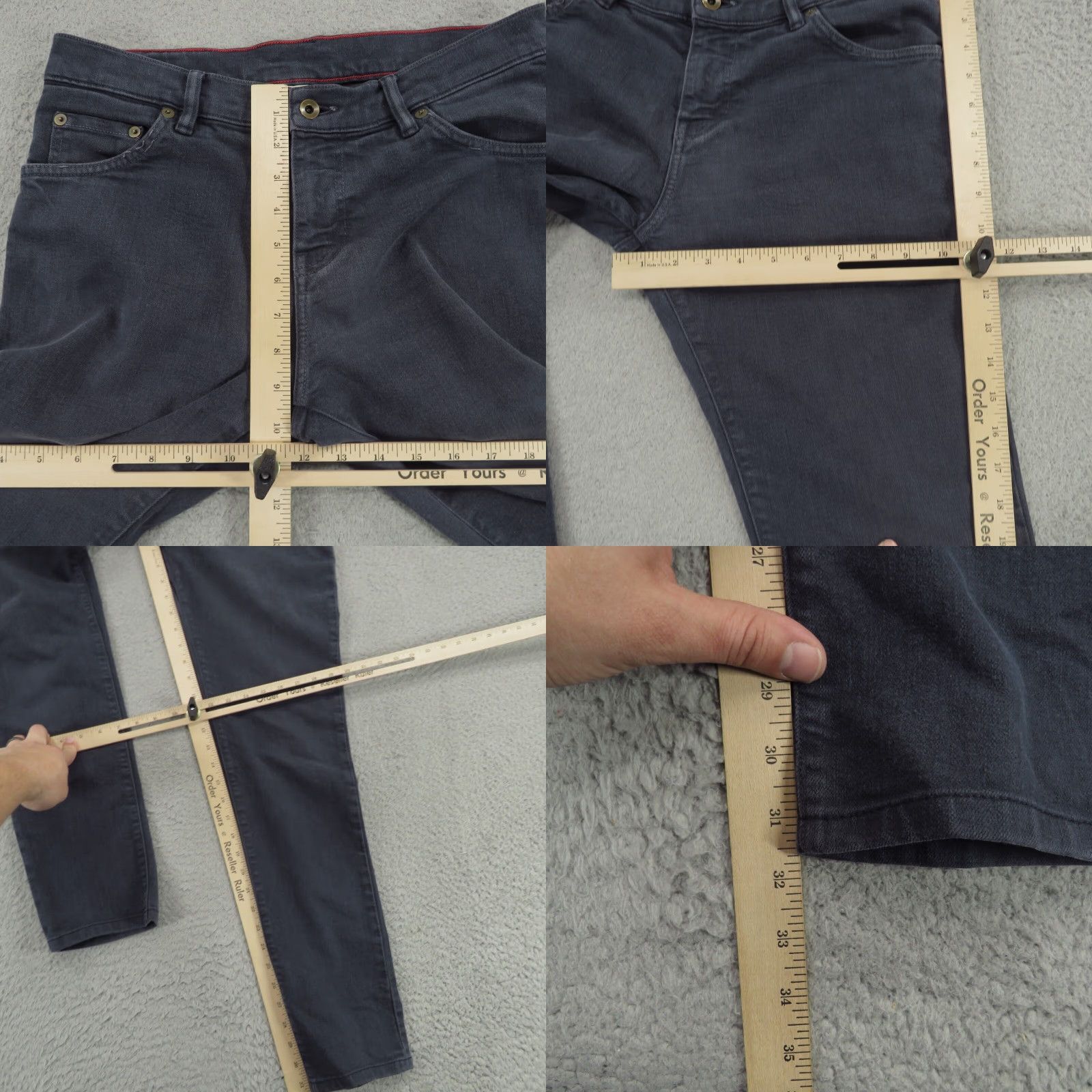 Raleigh Denim Raleigh Denim Workshop Jeans Mens 29 (30x32) Martin Slim Tapered Raw Made in USA Size US 29 - 9 Thumbnail