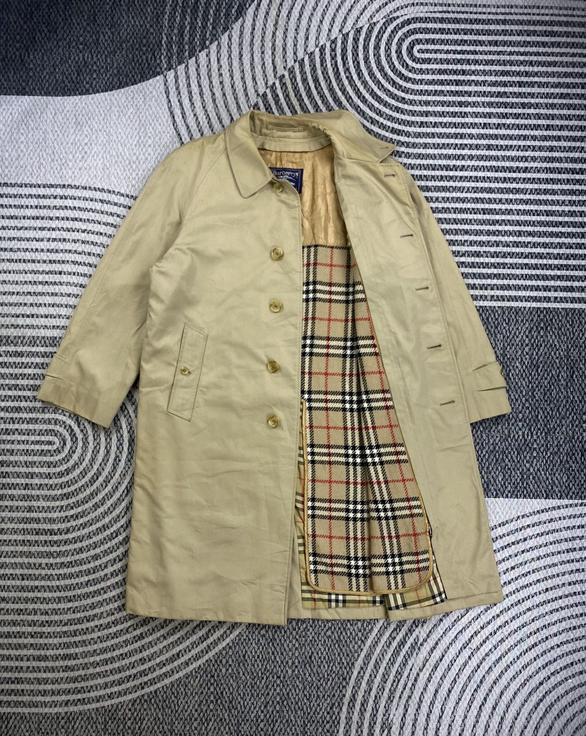 Burberry Vintage Burberrys Nova Checked Trench Coat Size US L / EU 52-54 / 3 - 1 Thumbnail