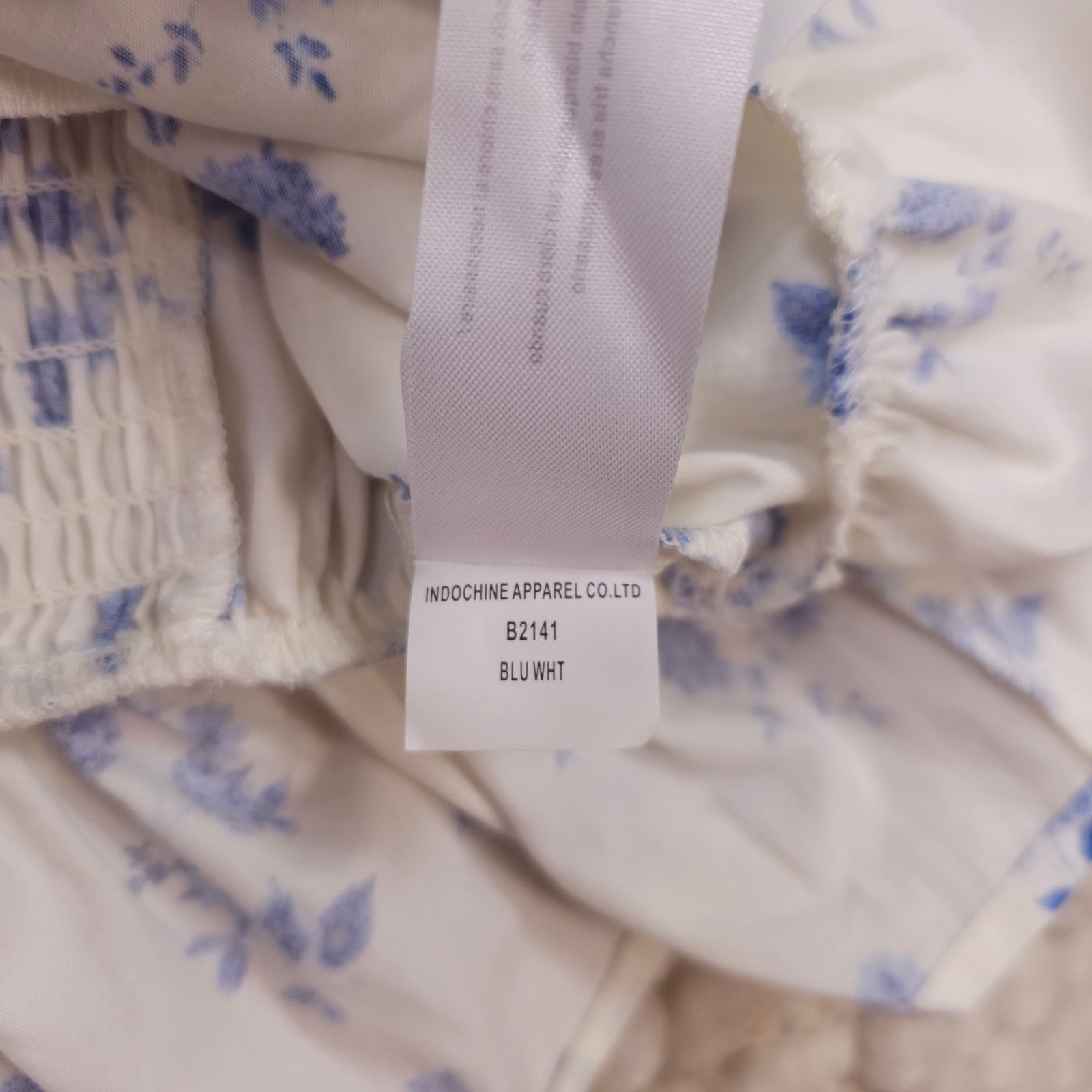 Other Band of The Free Bow Front Blouse White Blue Sz Medium Size M / US 6-8 / IT 42-44 - 8 Thumbnail