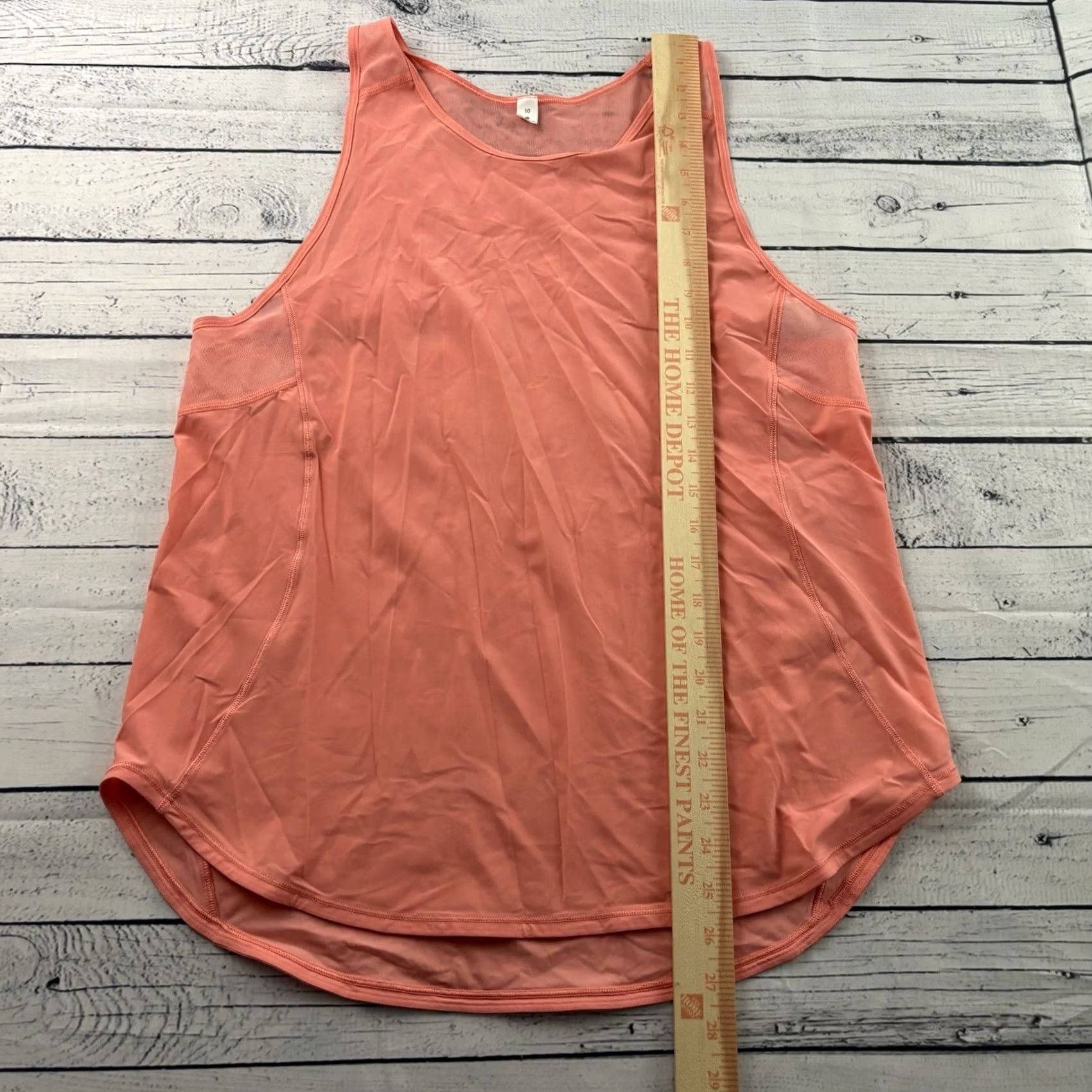 Lululemon Lululemon Sleeveless Athletic Yoga Running Top Women's 10 Peach Tank Shirt, Orange, Activewear, 10, Womens Size L / US 10 / IT 46 - 3 Thumbnail