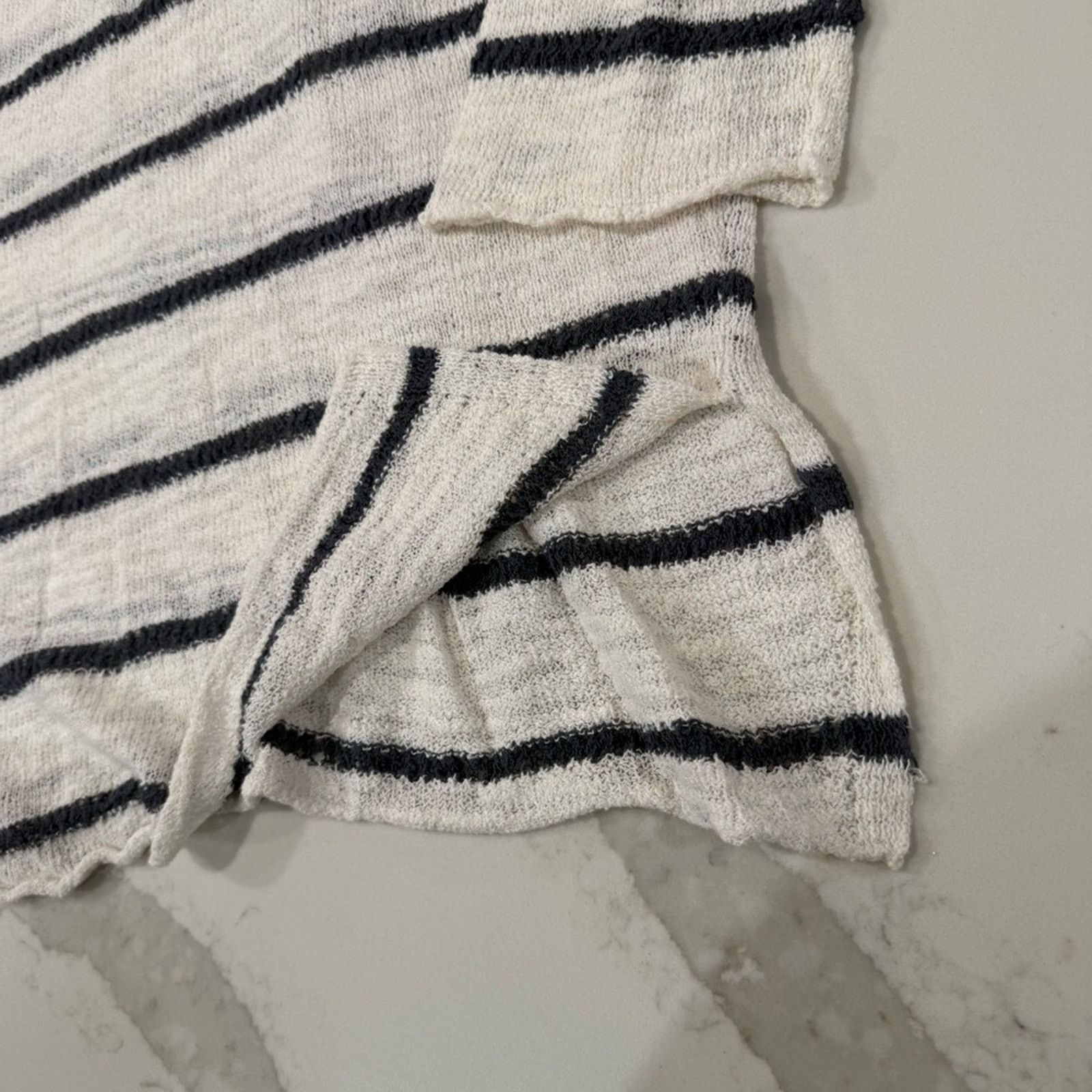 Lou & Grey Lou & Grey Textured Knit Stripe Crewneck Sweater Women Large Size L / US 10 / IT 46 - 3 Thumbnail