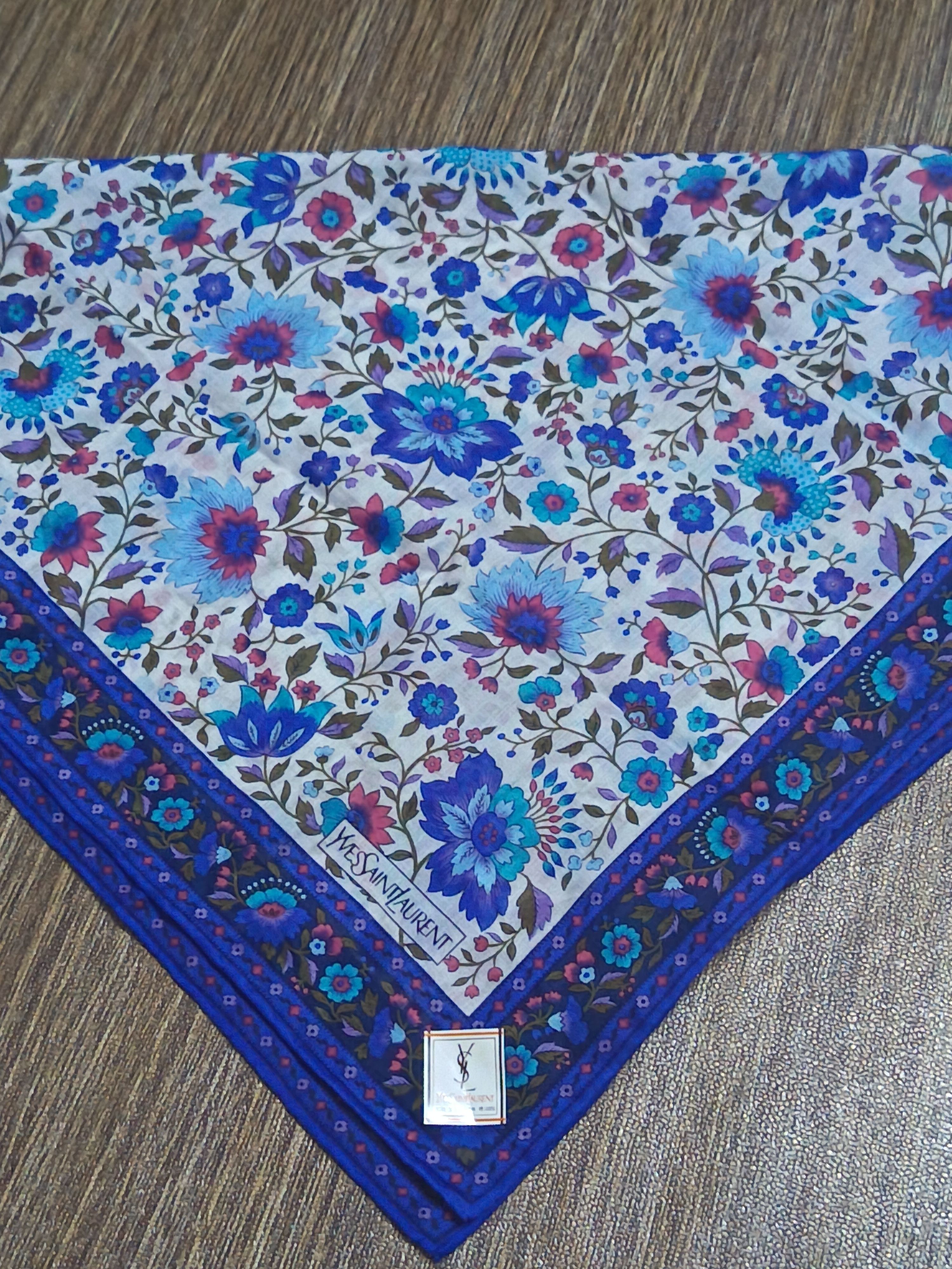 Yves Saint Laurent Vintage Yves saint laurent floral handkerchief Size ONE SIZE - 4 Thumbnail