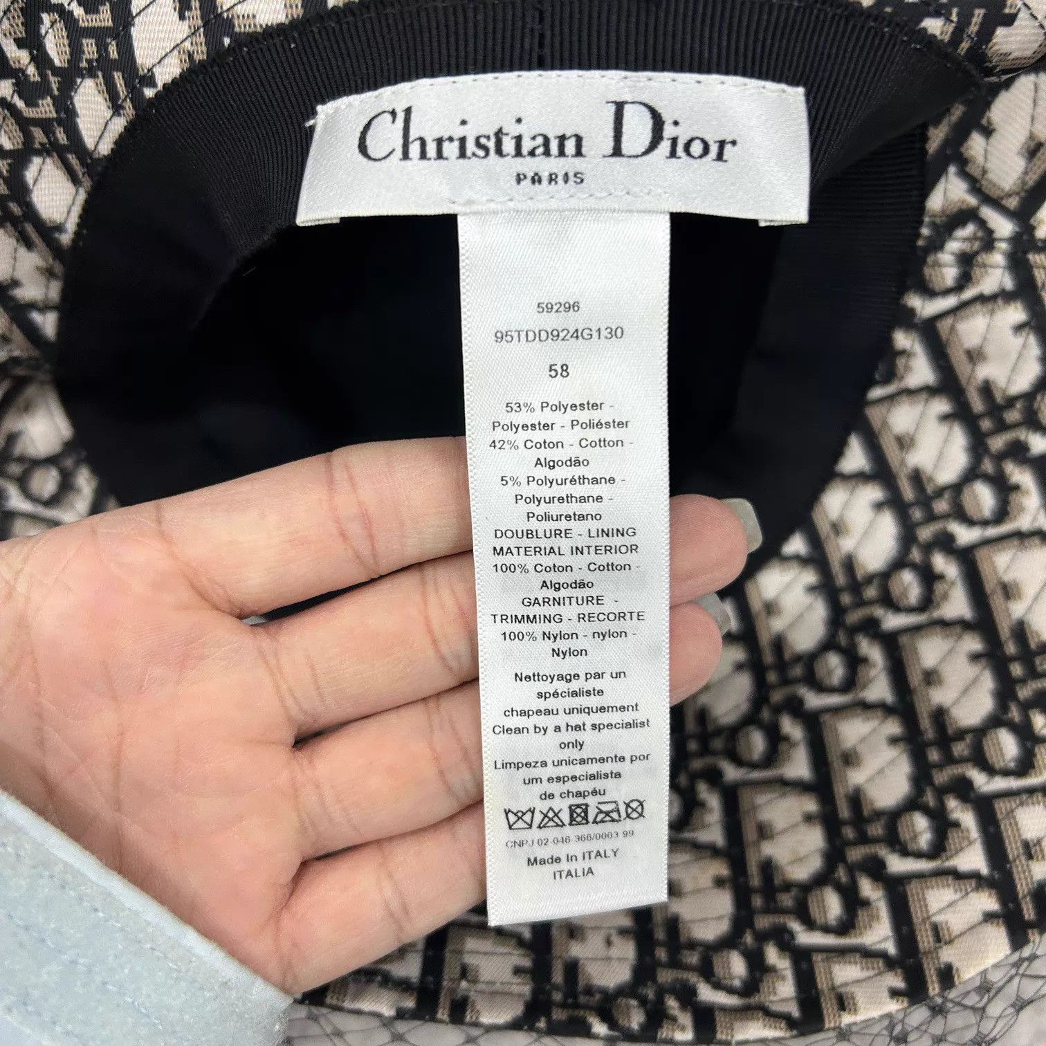 Dior Dior New Lace Trim Fisherman Hat 58cm Size ONE SIZE - 5 Thumbnail