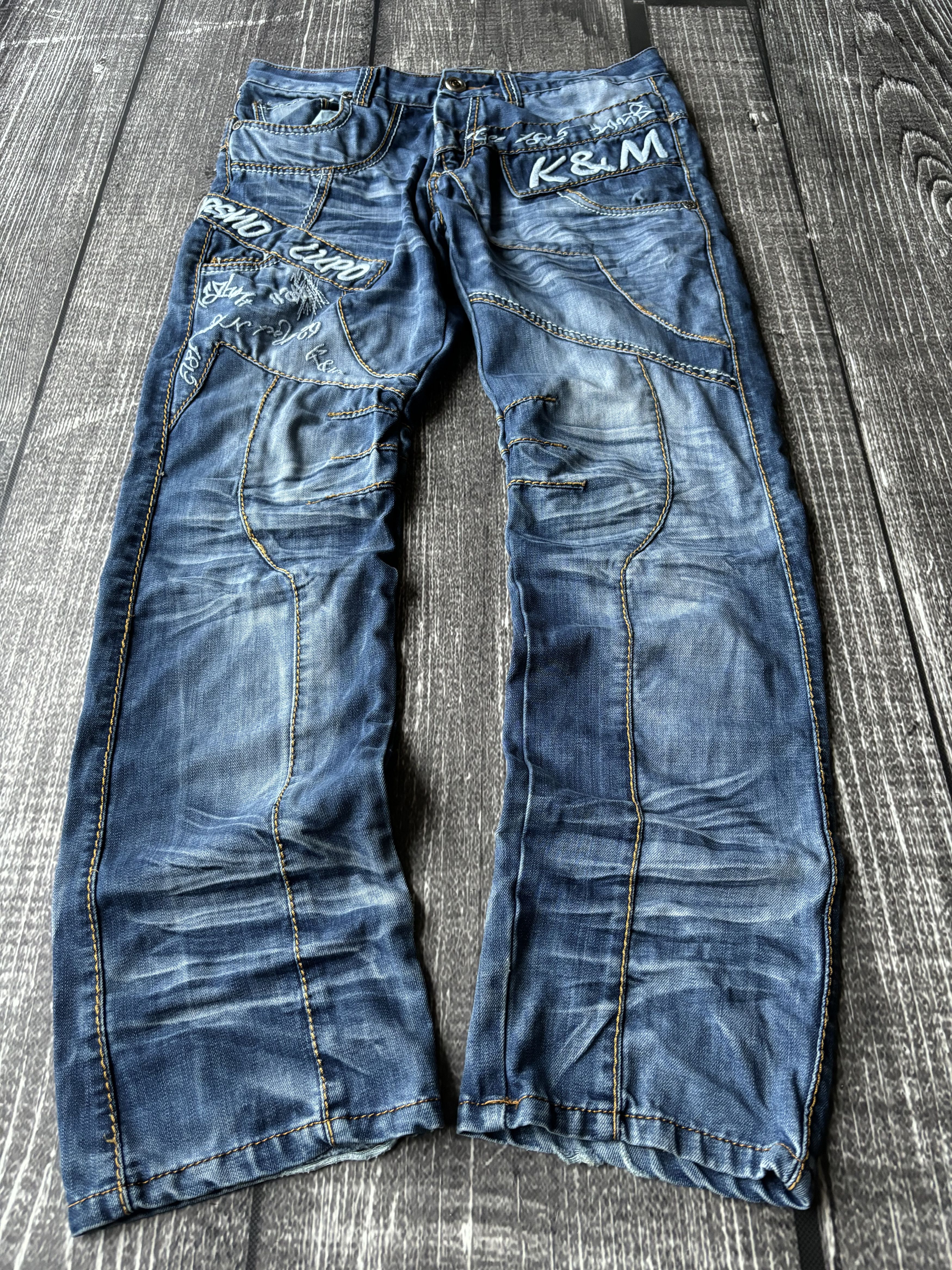 Designer Vintage Rick Owens Junya Watanabe Style Distressed Jeans Size US 32 / EU 48 - 2 Thumbnail