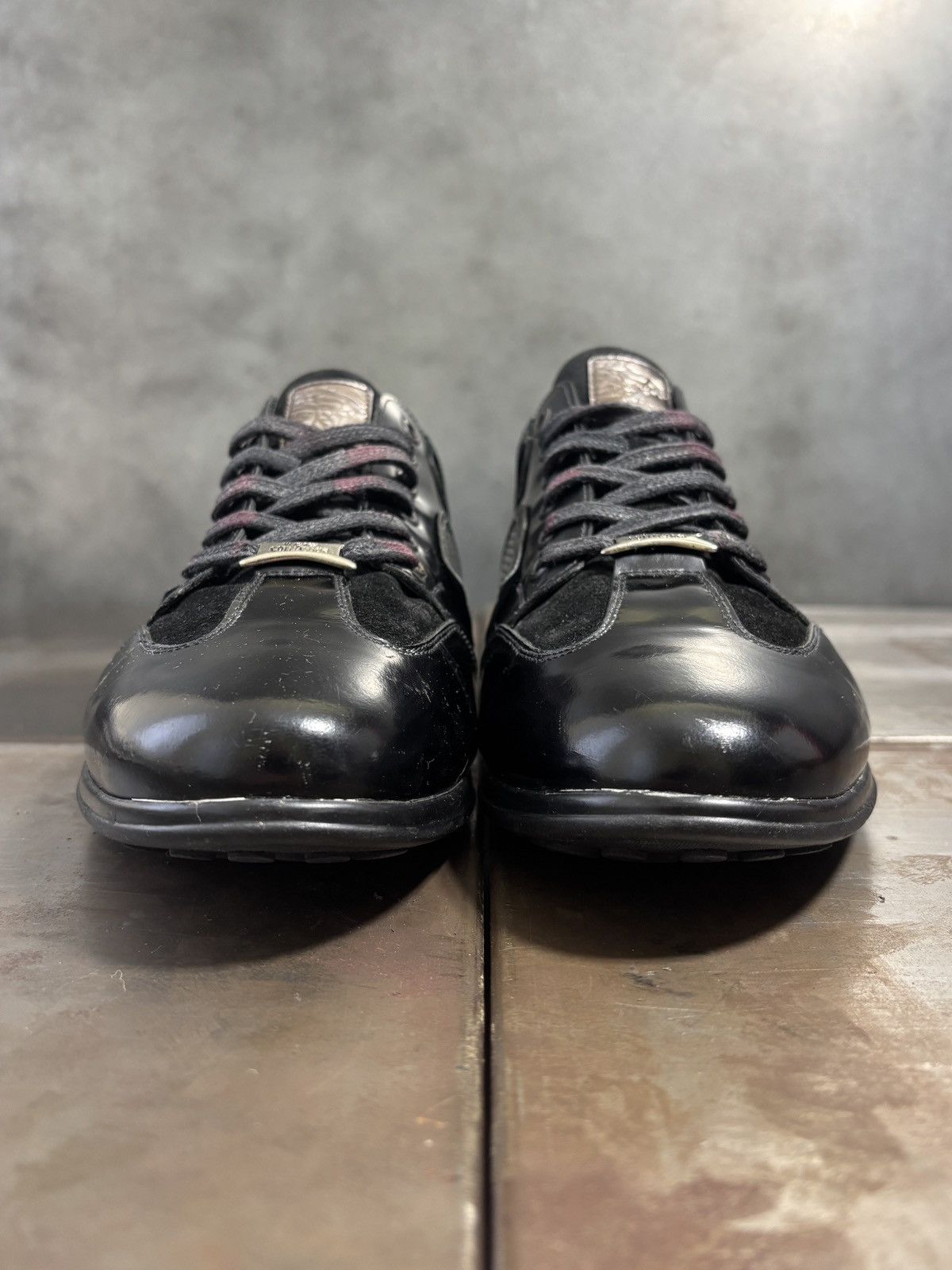 Versace 2000s Versace Collection Sneakers Patent Leather GATs Euro Size US 9 / EU 42 - 7 Thumbnail