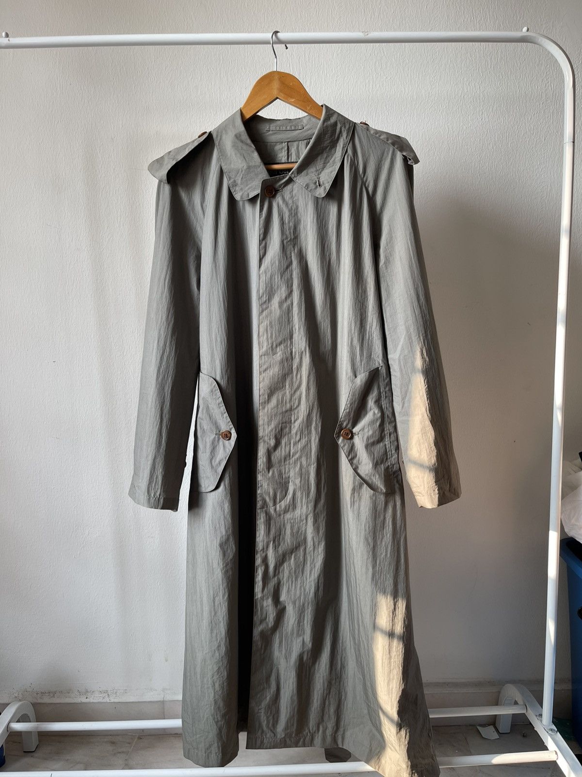 Burberry Vintage Burberry Nylon Long Coat b2 Size US L / EU 52-54 / 3 - 2 Thumbnail