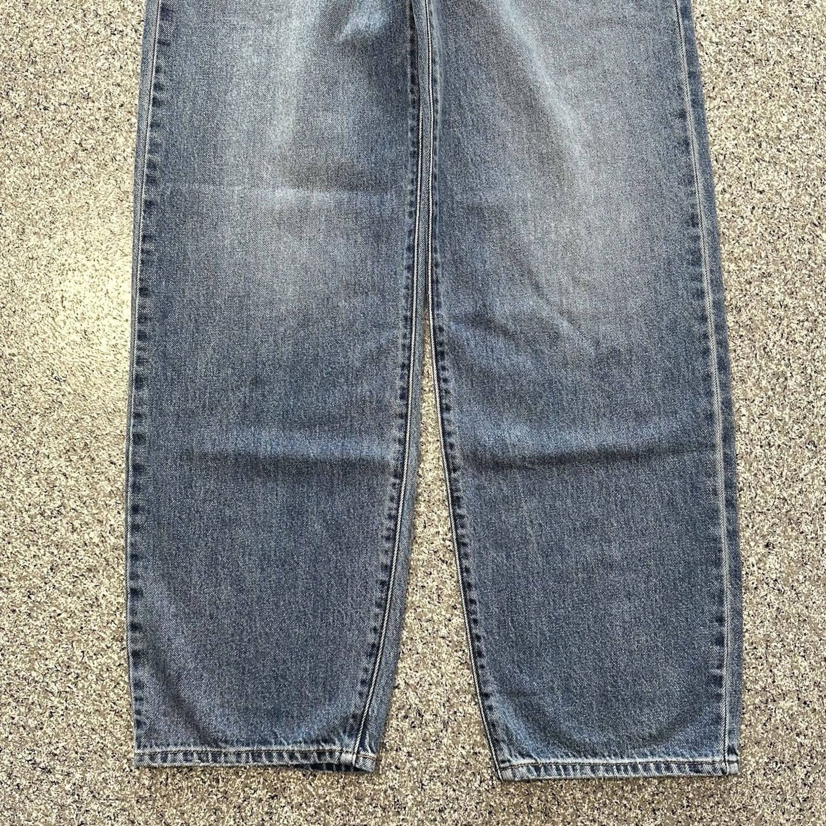 Levi's Levi's Jeans Womens 25x32 Mid Rise Baggy Straight Style: Boyfriend 5-Pocket Blue Denim 100% Cotton XS- Regular/Regular Size 42" / US 20 - 4 Thumbnail