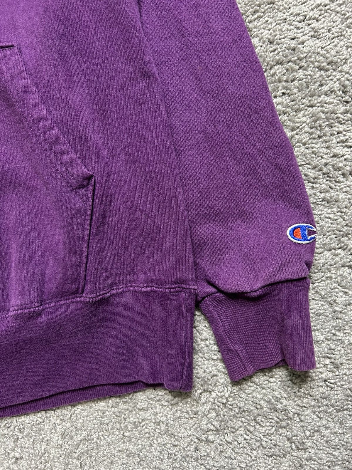 Champion Vintage 90s Champion Sweatshirt Hoodie Purple Spellout USA Size US M / EU 48-50 / 2 - 3 Thumbnail