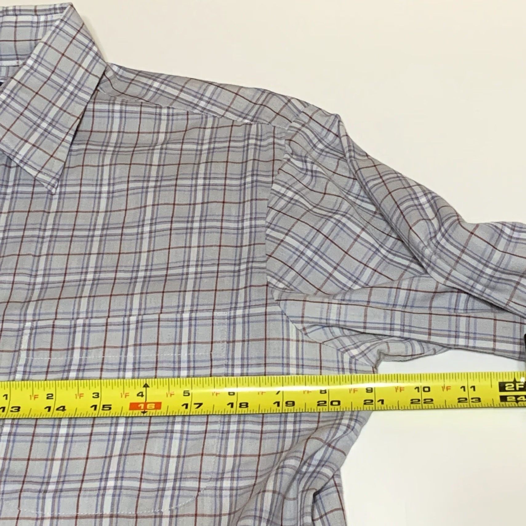JCPenney VINTAGE JC Penny The Mens Shop Button Front Shirt Mens M Blue Plaid Shirt Mens M Size US M / EU 48-50 / 2 - 6 Thumbnail