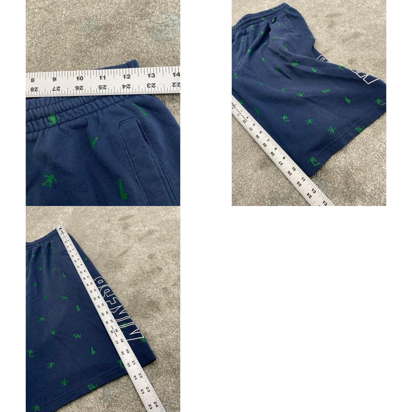 Nike VINTAGE Nike SB Board Shorts Men XL Blue Green Skater AOP Elastic Waist Size US 26 / EU 42 - 8 Thumbnail