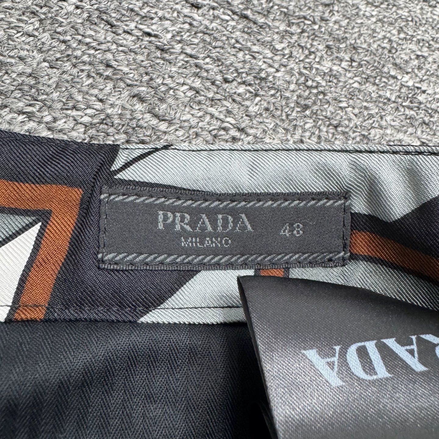 Prada PRADA Geometric Silk Casual Pants 48 Size 36" / US 14 / IT 50 - 2 Thumbnail