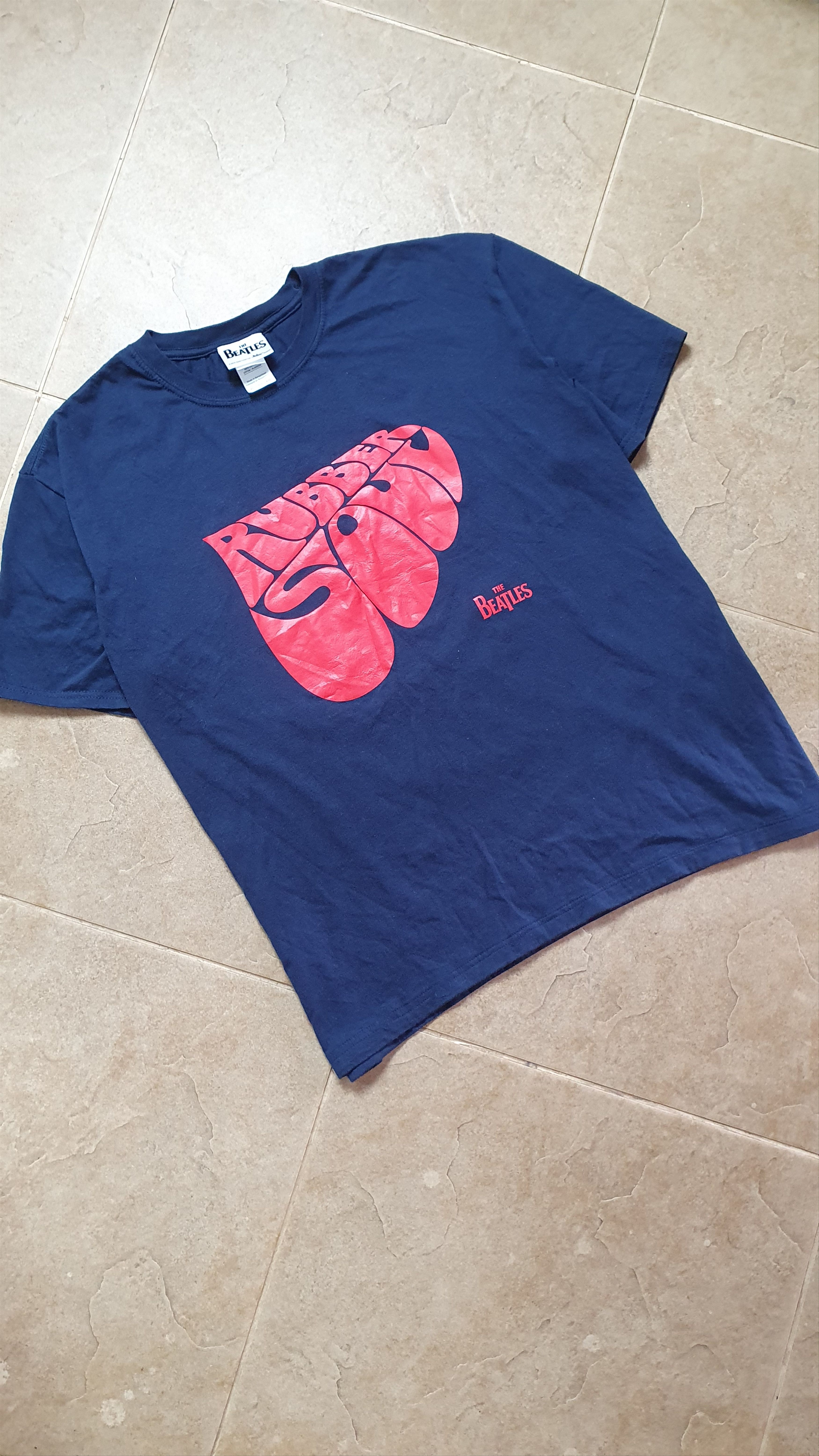 Gildan Vintage t-shirt Beatles Rock Logo 90s Y2K USA Style Band Tee Size US XL / EU 56 / 4 - 7 Thumbnail