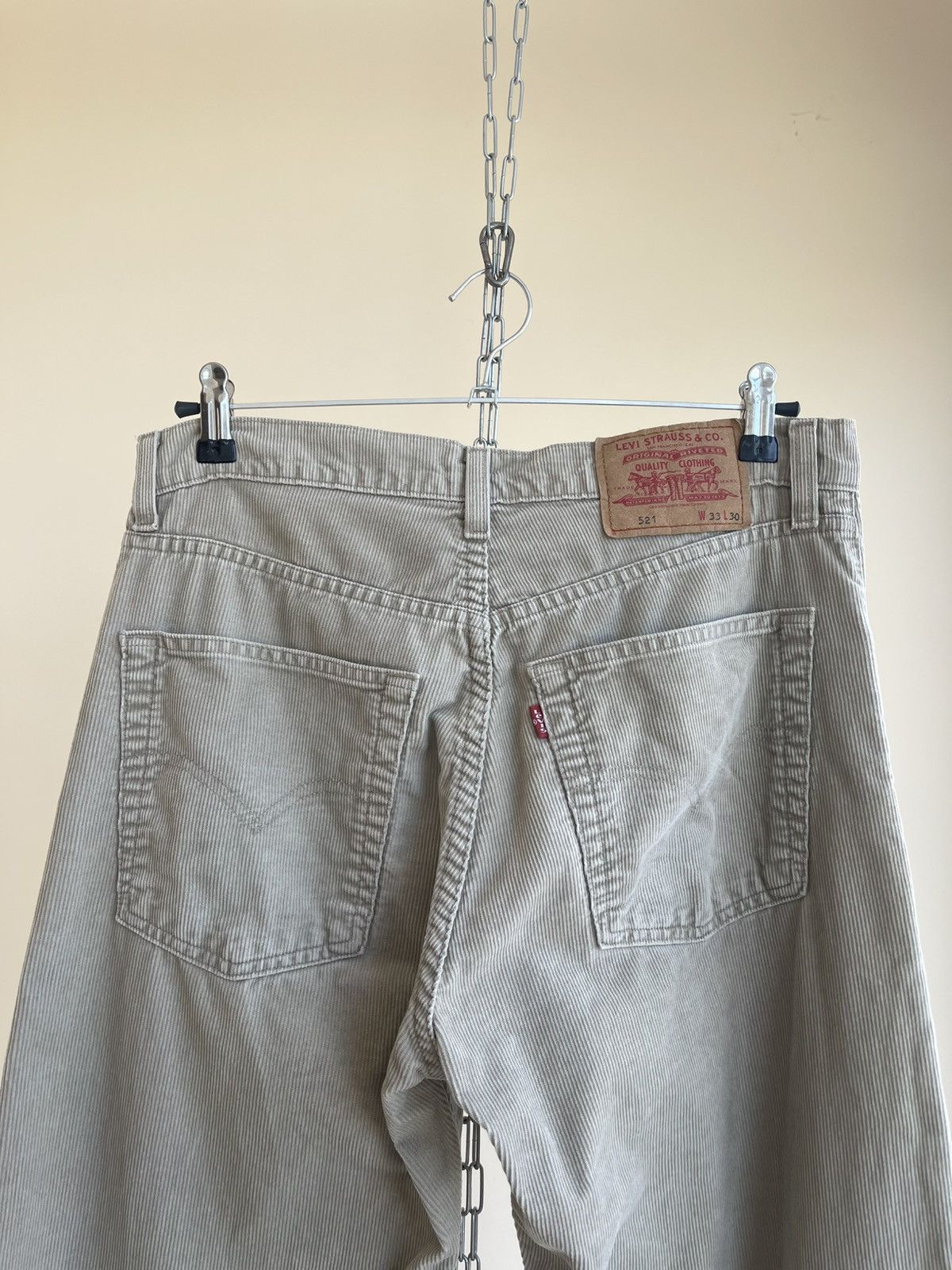 Levi's 521 Regular Tapered Fit Corduroy 5 Pocket Jeans Pants 2000s Size US 30 / EU 46 - 8 Thumbnail