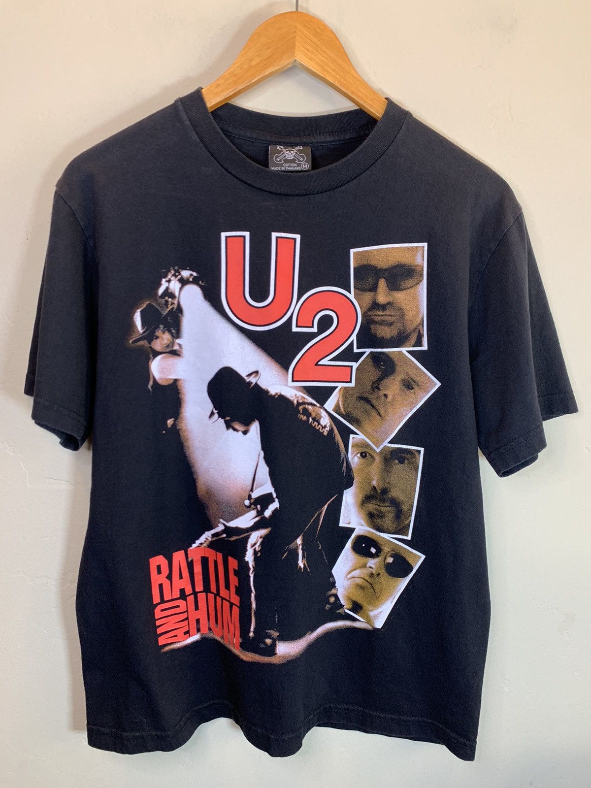 Band Tees *RARE* Vintage U2 Rattle And Hum Live Album Art Tour T-Shirt Size US M / EU 48-50 / 2 - 1 Thumbnail