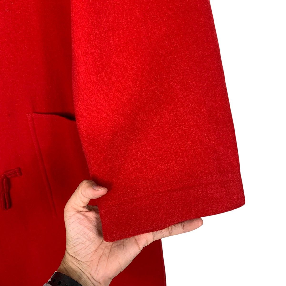 Japanese Brand Mademoiselle Non Non Red Wool Duffle Coat Size M / US 6-8 / IT 42-44 - 14 Thumbnail