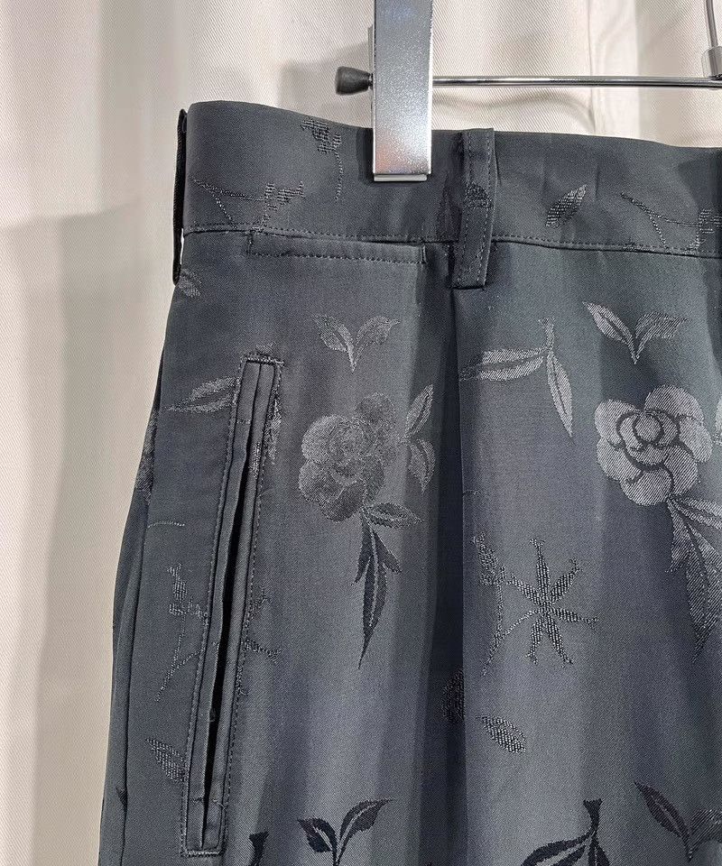 Yohji Yamamoto Yohji Yamamoto Pour Homme AW97 Jacquard Flower Trousers Size US 32 / EU 48 - 4 Thumbnail