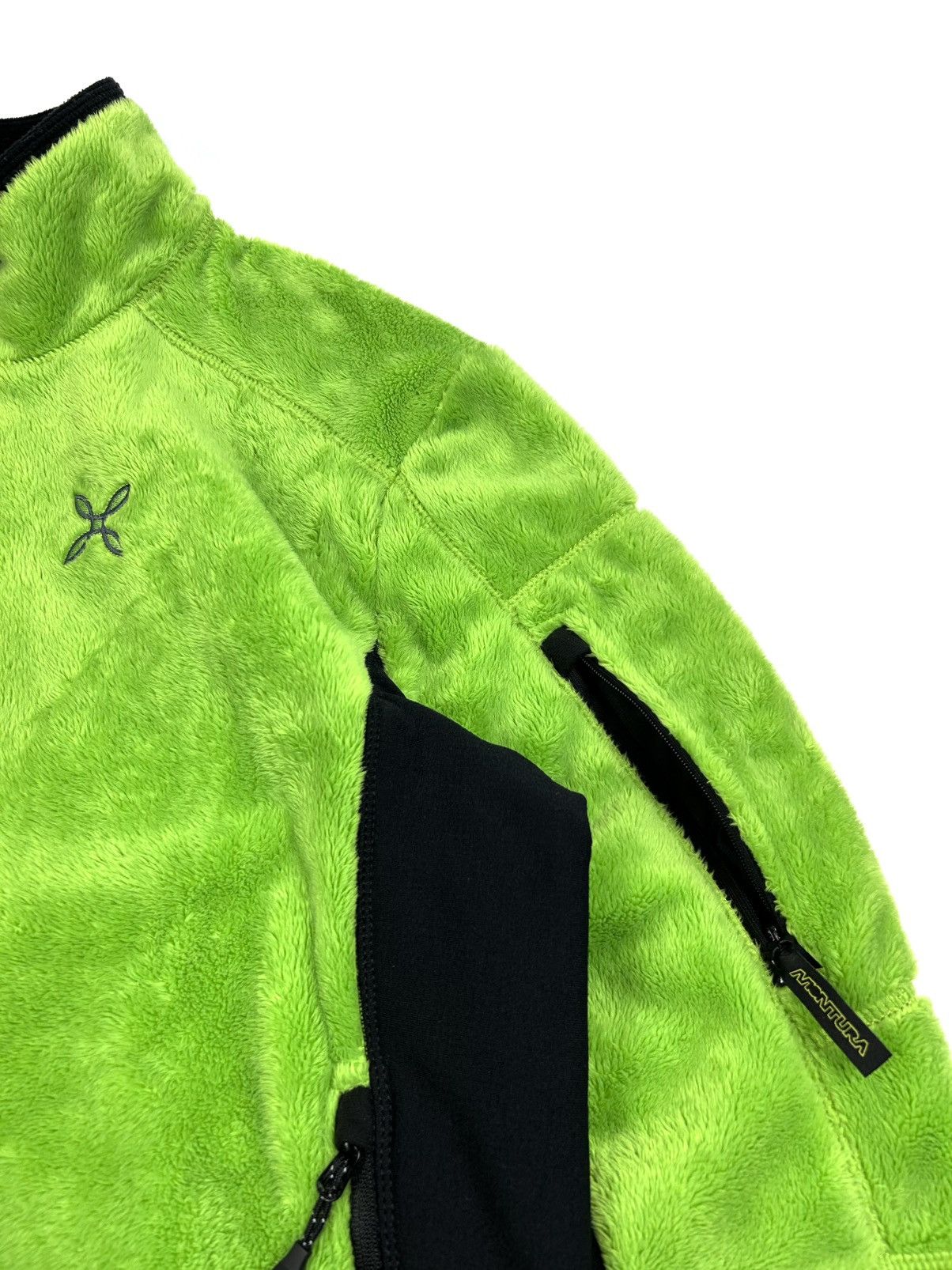 Vintage Rare MONTURA GRINCH Neon Green Zip Fleece Jacket Vintage Size US M / EU 48-50 / 2 - 10 Thumbnail