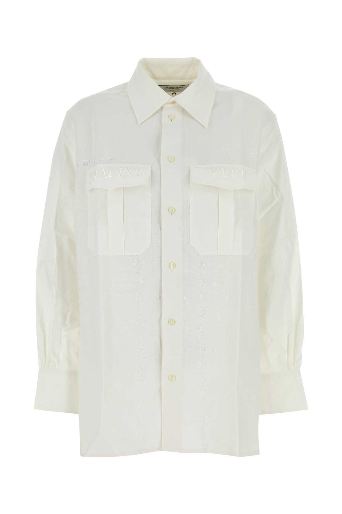 Marine Serre White Cotton Shirt Size S / US 4 / IT 40 - 1 Thumbnail