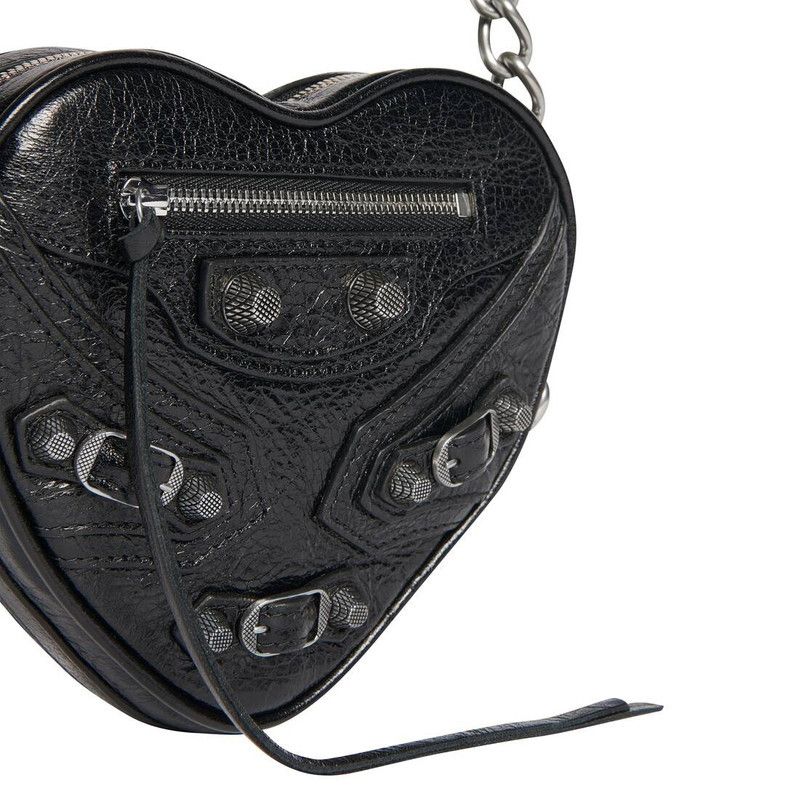 Balenciaga o1tr1nto0226 Size: OS / Le Cagole Heart Mini Bag in Black Size ONE SIZE - 7 Thumbnail