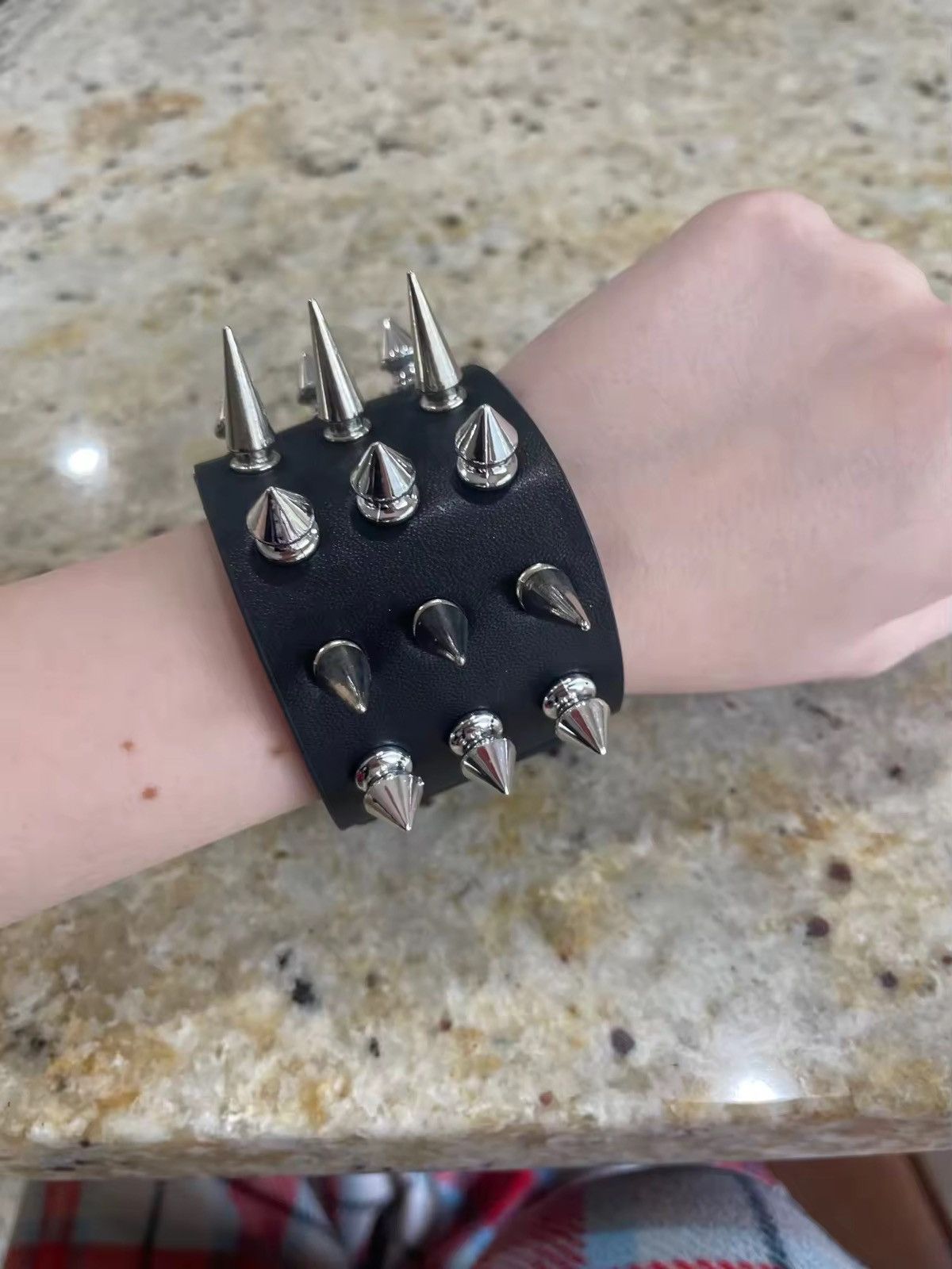 Other Pu Leather Spike Wristband Bracelet Size ONE SIZE - 1 Thumbnail