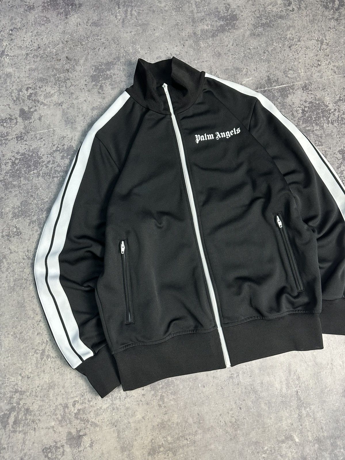 Palm Angels Palm Angels Track Zip Hoodie Black Size US L / EU 52-54 / 3 - 4 Thumbnail