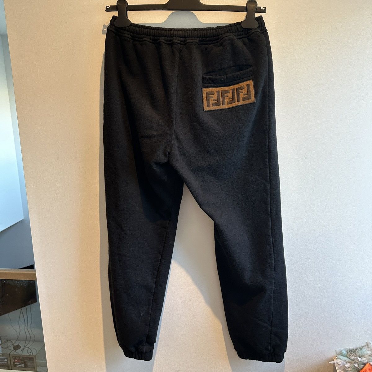 image of Fendi Monogram Sweatpants in Black, Men's (Size 30)