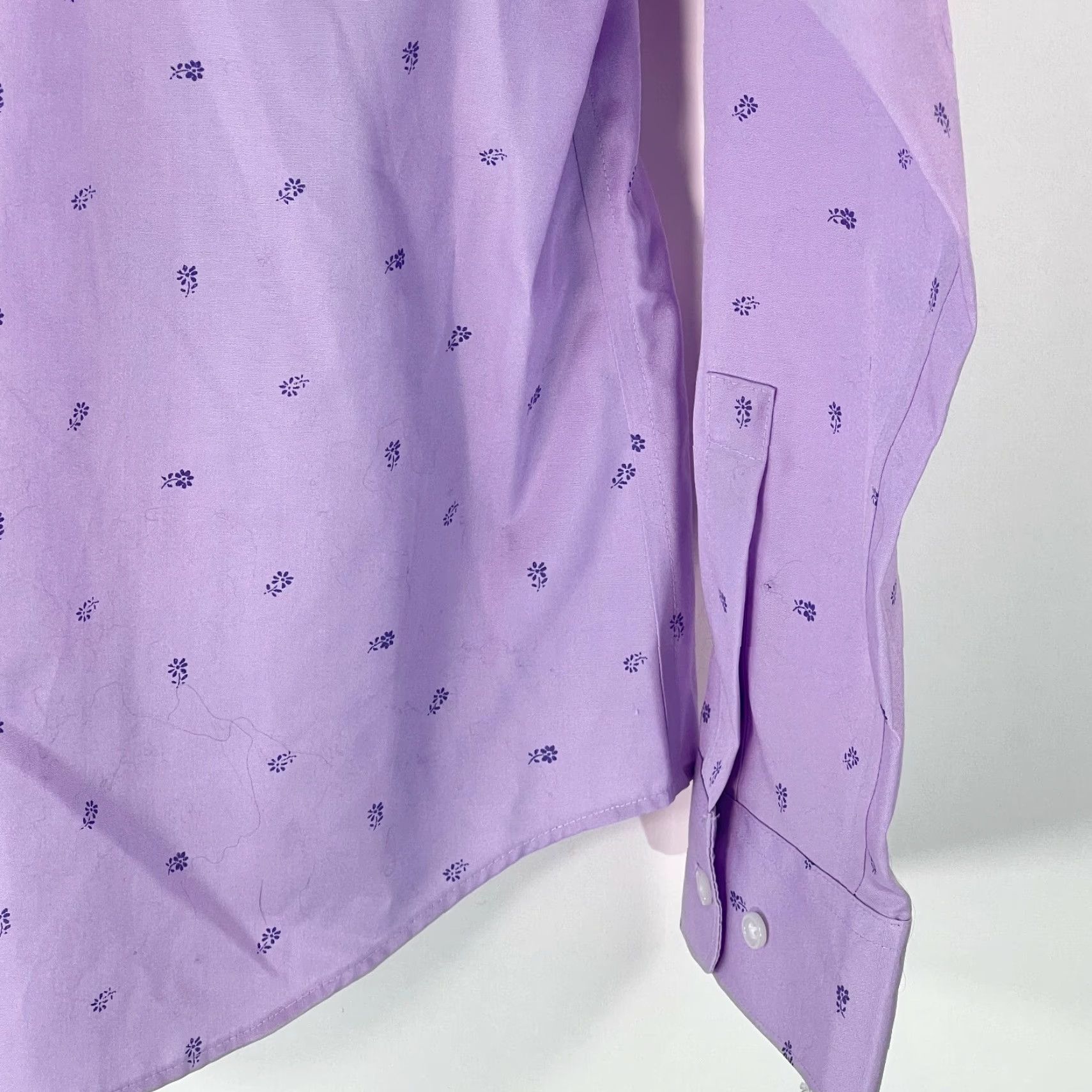 Eddie Bauer Eddie Bauer Shirt Women Size Medium Purple Floral Wrinkle Resistant Button Front Size M / US 6-8 / IT 42-44 - 5 Thumbnail