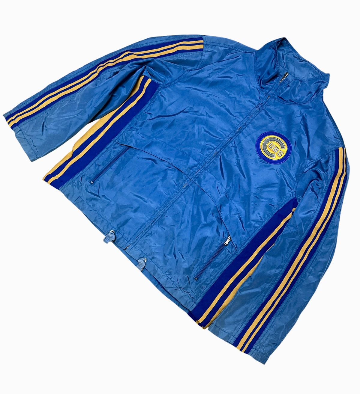 MLB Vintage Chicago Cubs Satin Bomber Blue Jacket Size US L / EU 52-54 / 3 - 3 Thumbnail