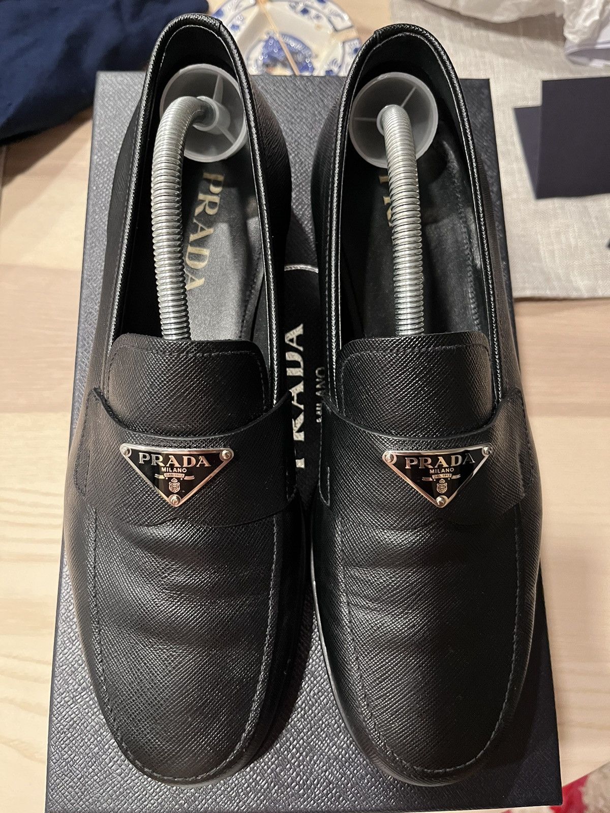 Prada calzature uomo saffiano sales