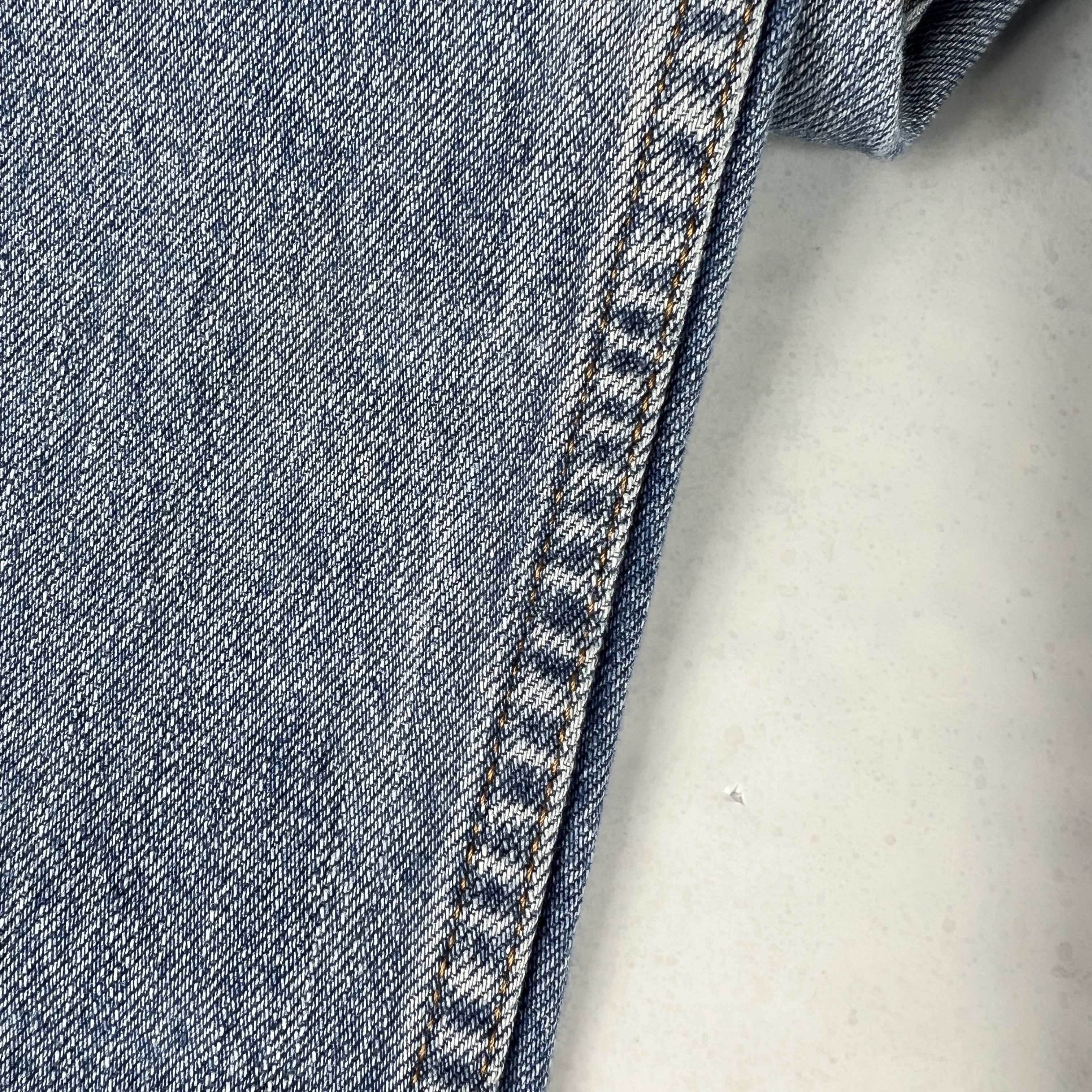 Levi's Levi's Jeans 505 Straight Blue Faded Whiskers Cotton Denim Size US 34 / EU 50 - 2 Thumbnail
