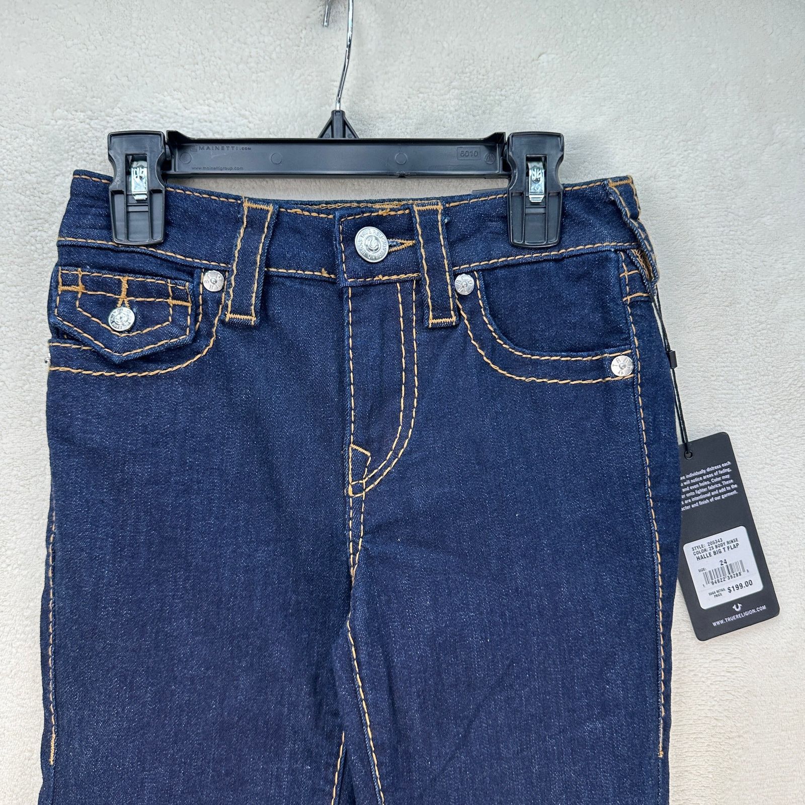 True Religion TRUE RELIGION WOMEN'S SIZE 24 HALLE BIG T FLAP DARK WASH SKI Size 24" / US 00 / IT 34 - 2 Thumbnail