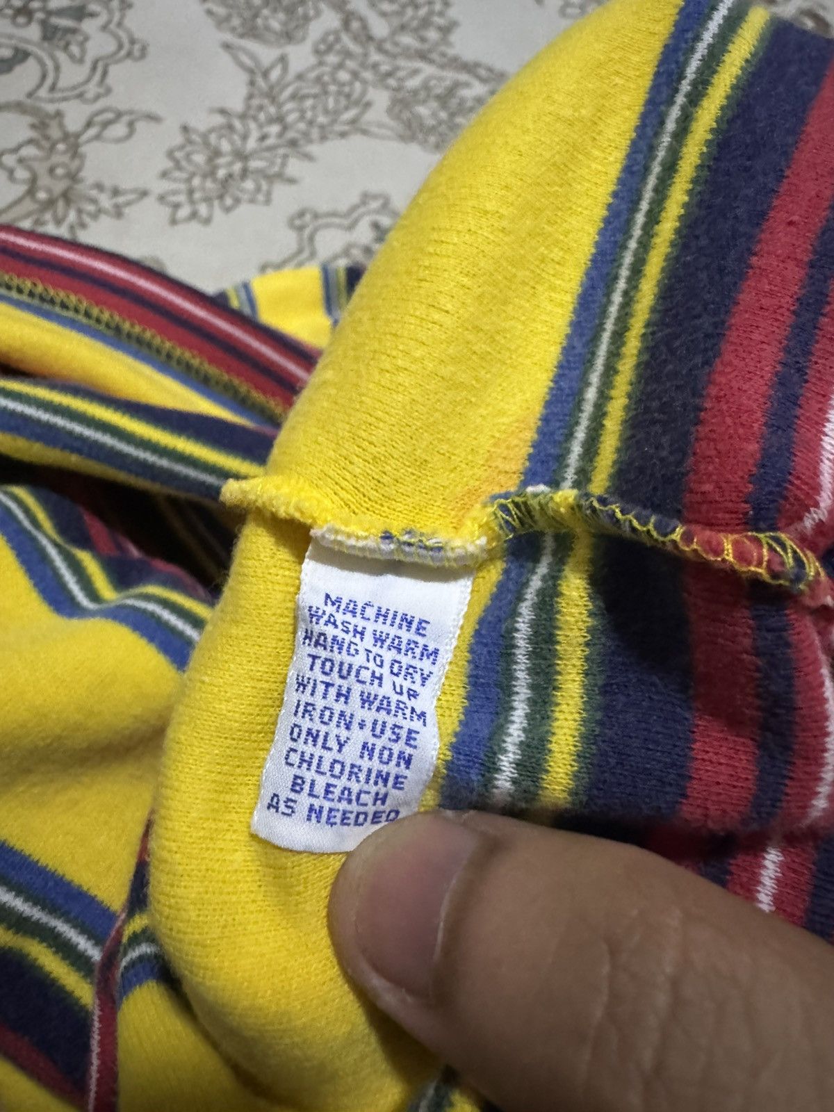 Polo Ralph Lauren × Ralph Lauren × Vintage 🇺🇸 Vtg Polo RL Stripe Small Pony Polo Shirt Size US L / EU 52-54 / 3 - 7 Thumbnail