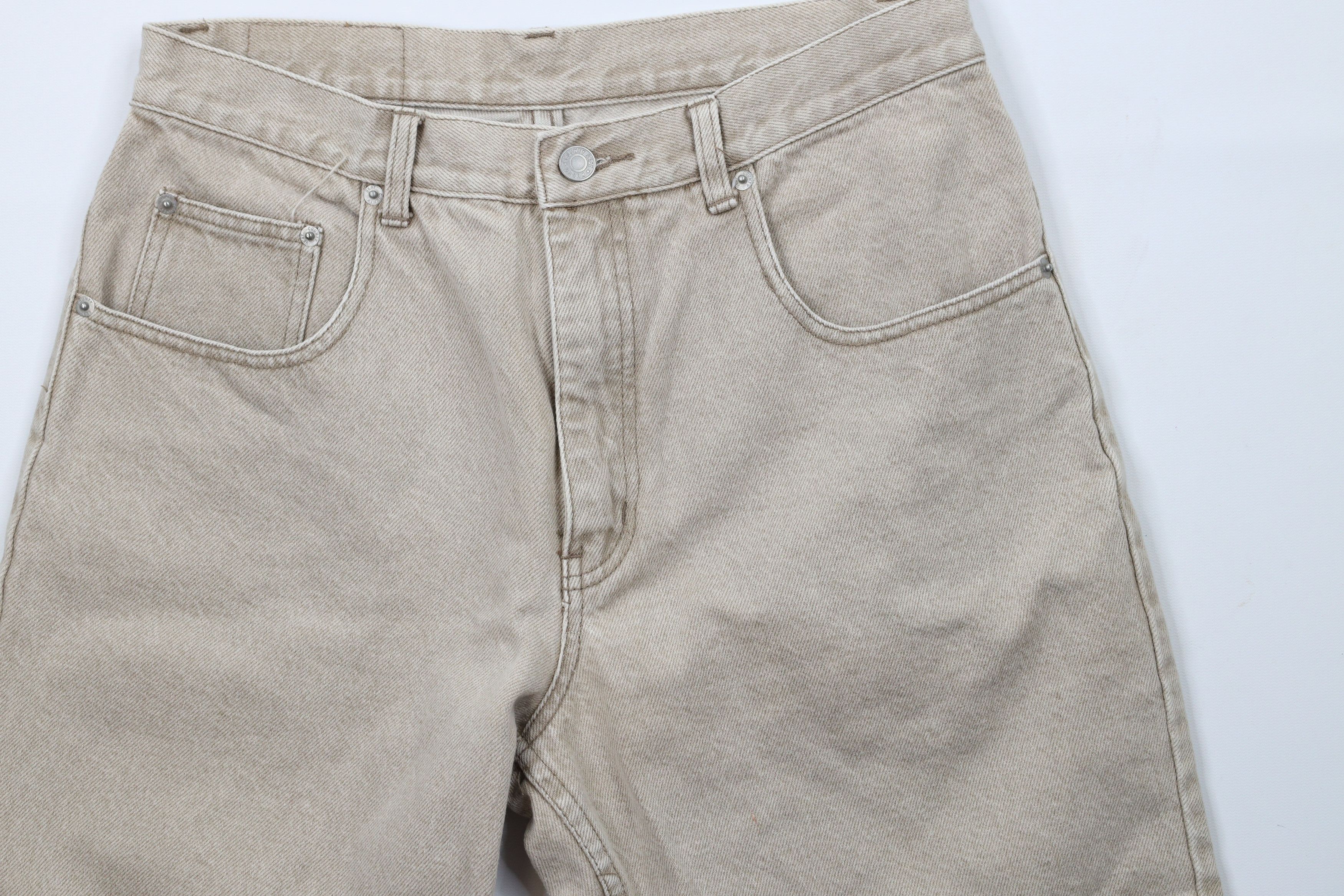 Vintage Vintage 90s Streetwear Knee Denim Jean Shorts Jorts Beige Size US 31 - 3 Thumbnail