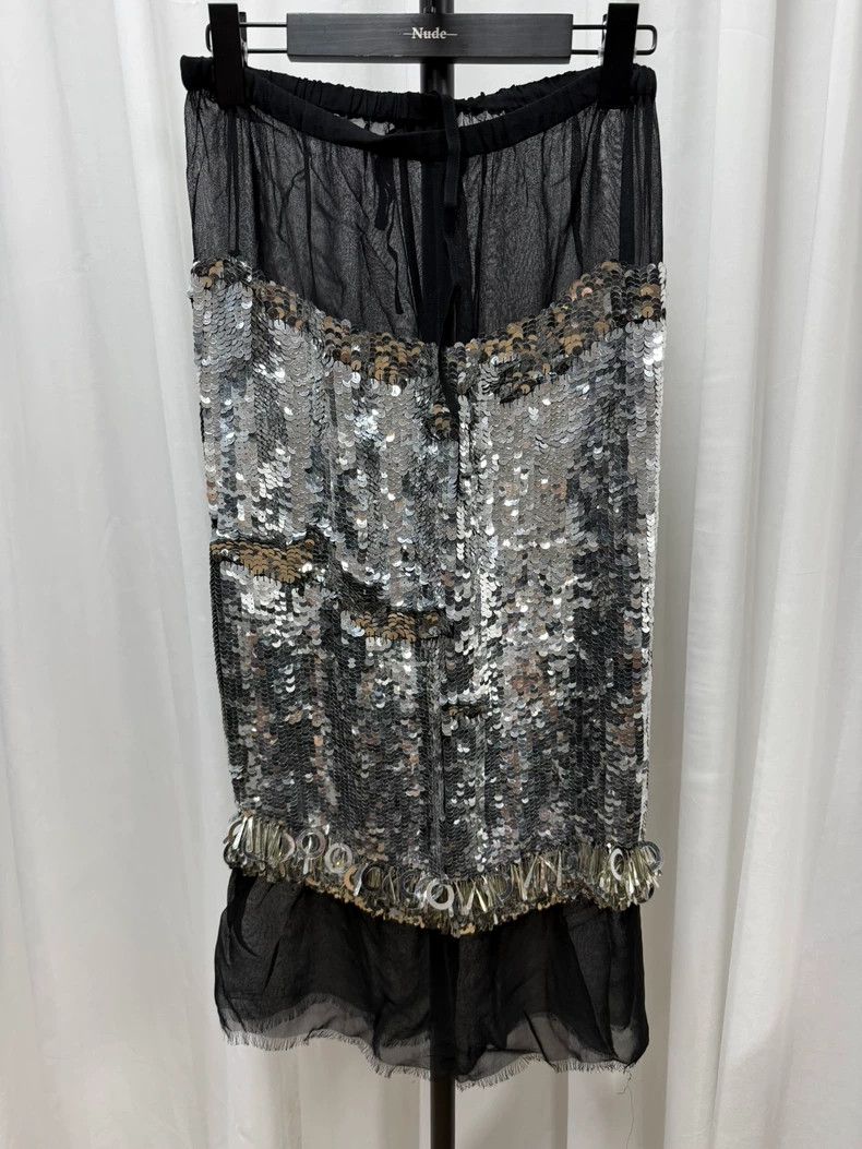Dries Van Noten Dries Van Noten Sequined Half Skirt Size 34- DMC Size US 34 / EU 50 - 1 Thumbnail