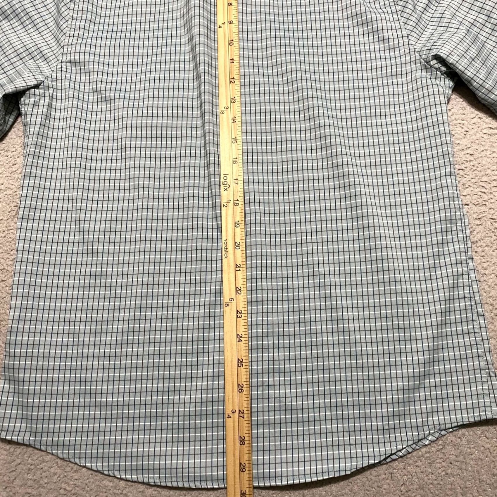 UNTUCKit UNTUCKit Shirt Mens Medium Gray Plaid Long Sleeve Button-Down Slim Fit Polyester Size US M / EU 48-50 / 2 - 7 Thumbnail
