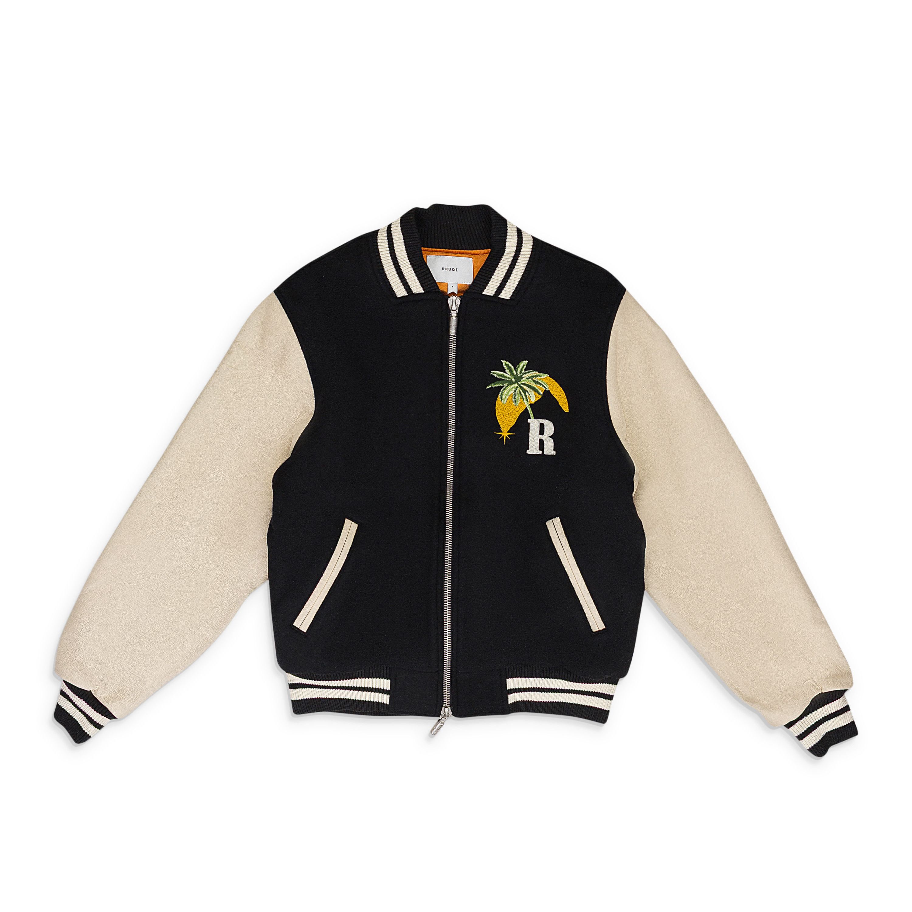 Rhude Rhude BLACK/CREAM GP VARSITY JACKET SIZE S Size US S / EU 44-46 / 1 - 1 Thumbnail