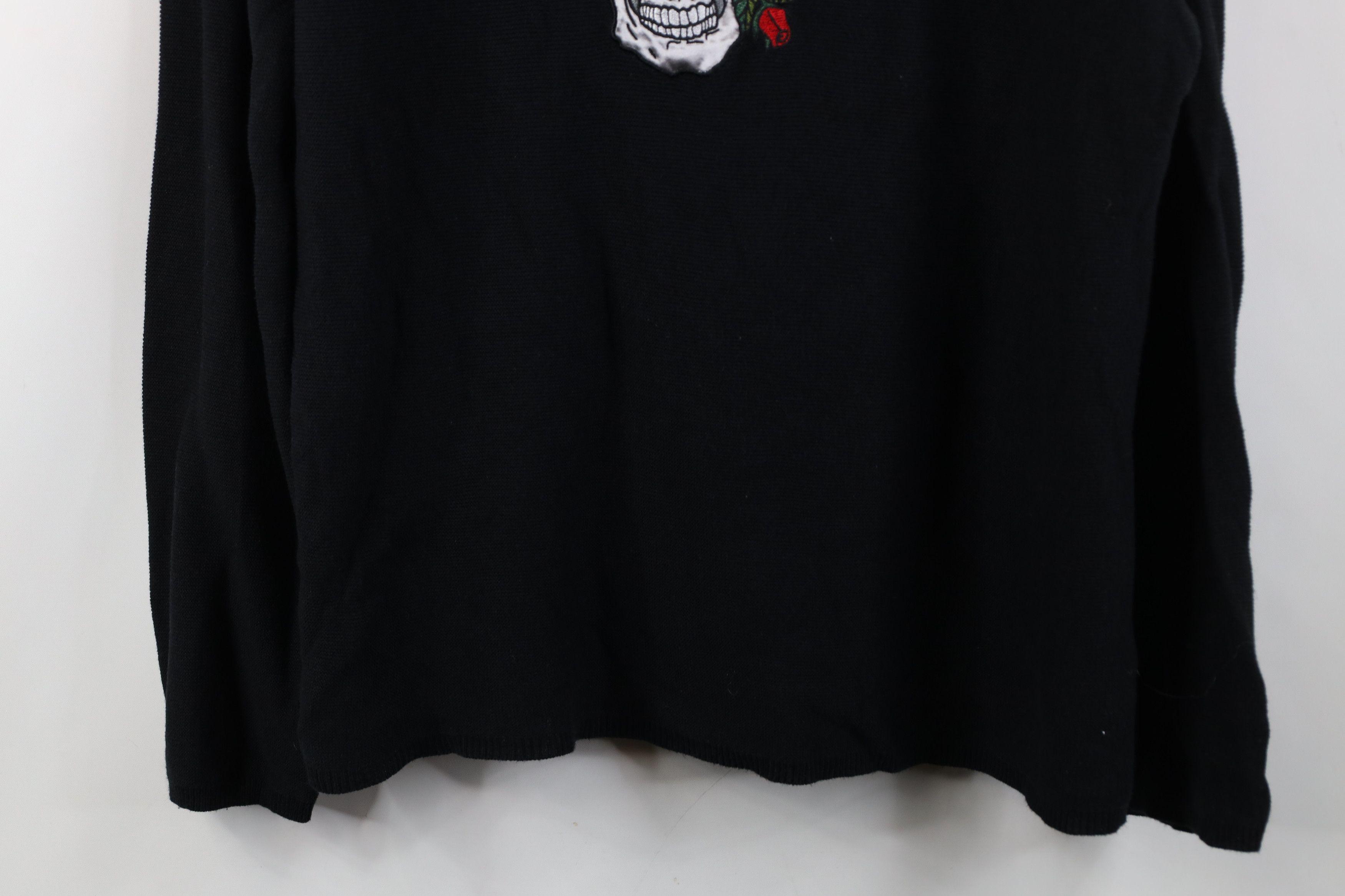 Vintage Vintage Y2K Babydoll Goth Flower Knit Lightweight Sweater Size XL / US 12-14 / IT 48-50 - 3 Thumbnail