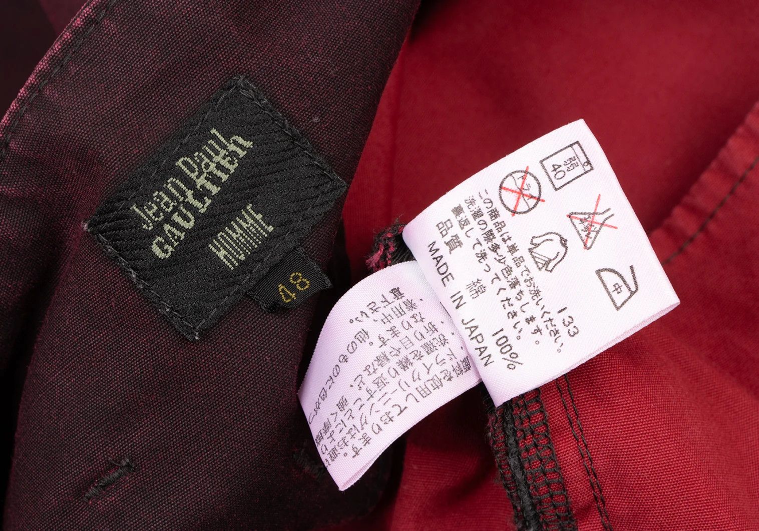Jean Paul Gaultier Pocket Dyed Pants in Red, Size 48 Size US 32 / EU 48 - 14 Thumbnail