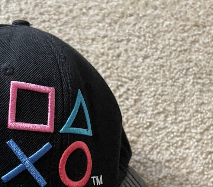 Playstation × Vintage Sony PlayStation Logo Snapback Hat 2017 Embroidered Black Size ONE SIZE - 8 Thumbnail