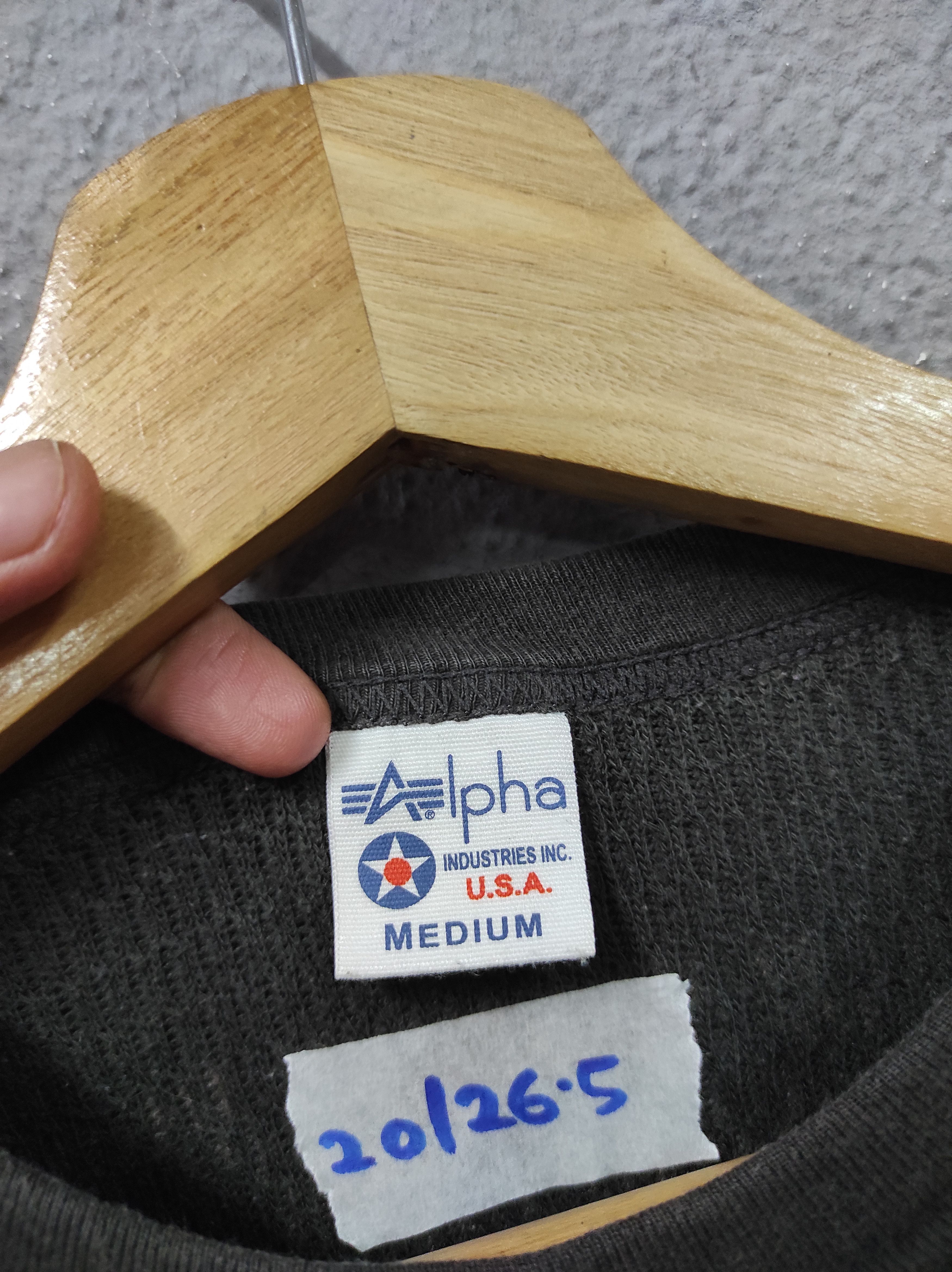 Alpha Industries × Buzz Rickson's ALPHA INDUSTRIES BIG LOGO LONGSLEEVE T-SHIRT Size US M / EU 48-50 / 2 - 6 Thumbnail
