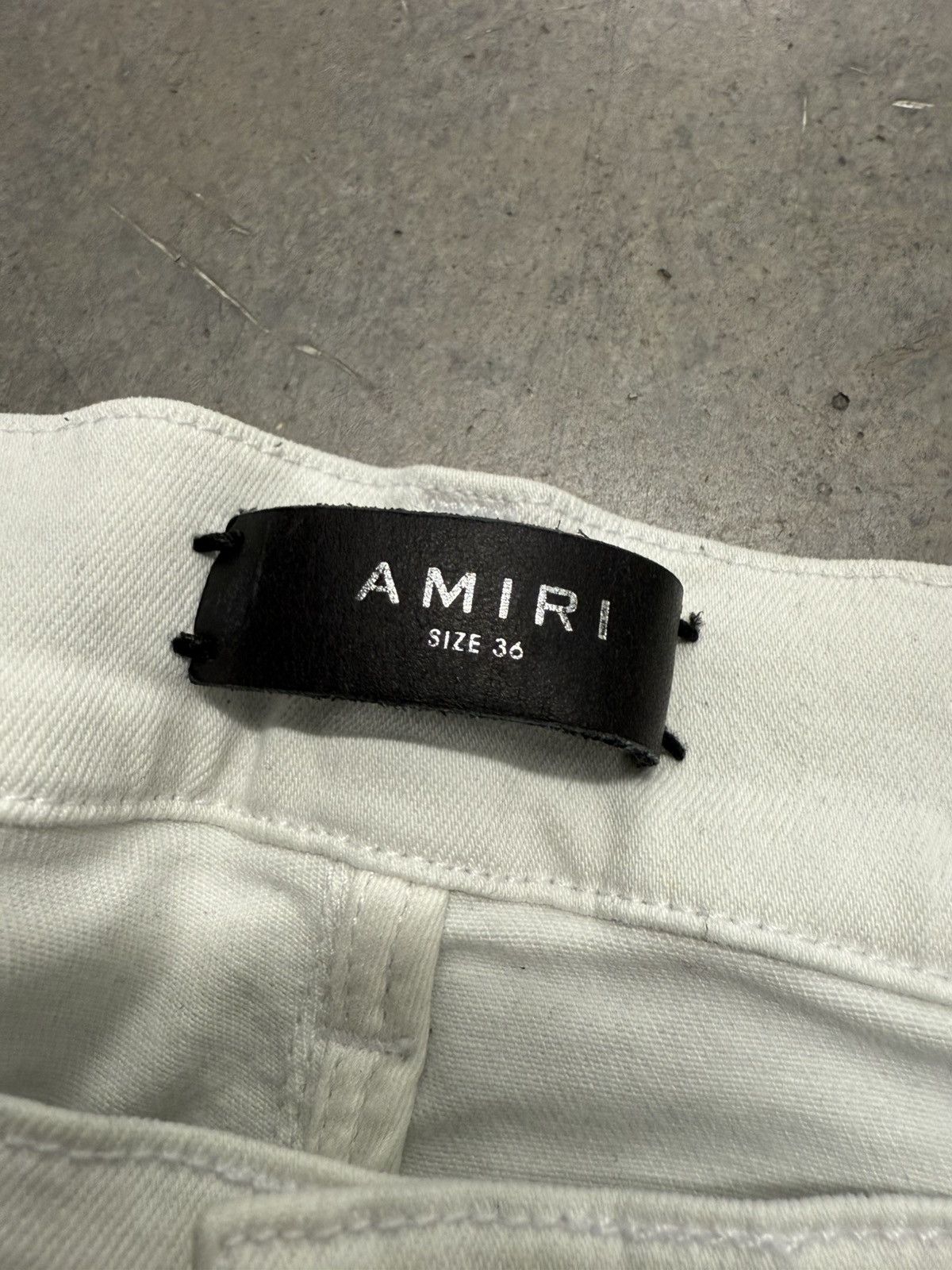 Amiri MX1 DOUBLE KNEE PAINT SPLATTER JEANS WHITE Size US 36 / EU 52 - 3 Thumbnail