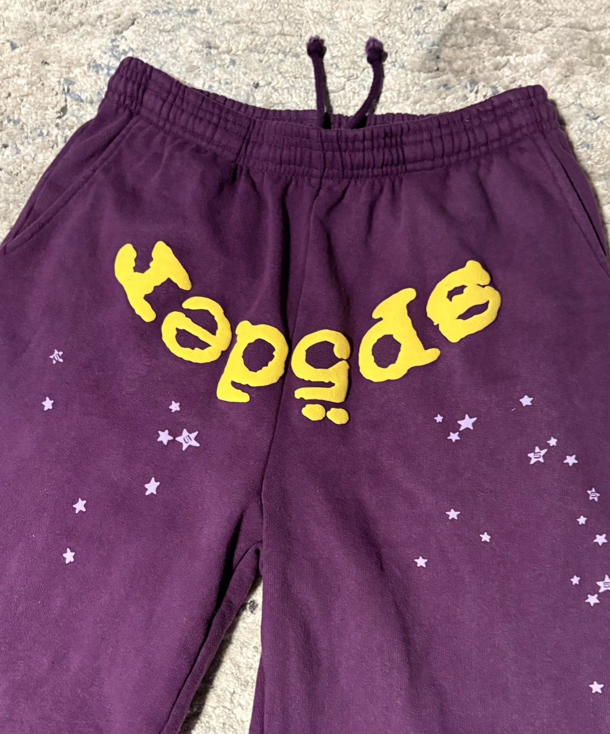 Sp5der PURPLE STAR OG WEB V2 SWEATPANTS Size US 28 / EU 44 - 2 Thumbnail