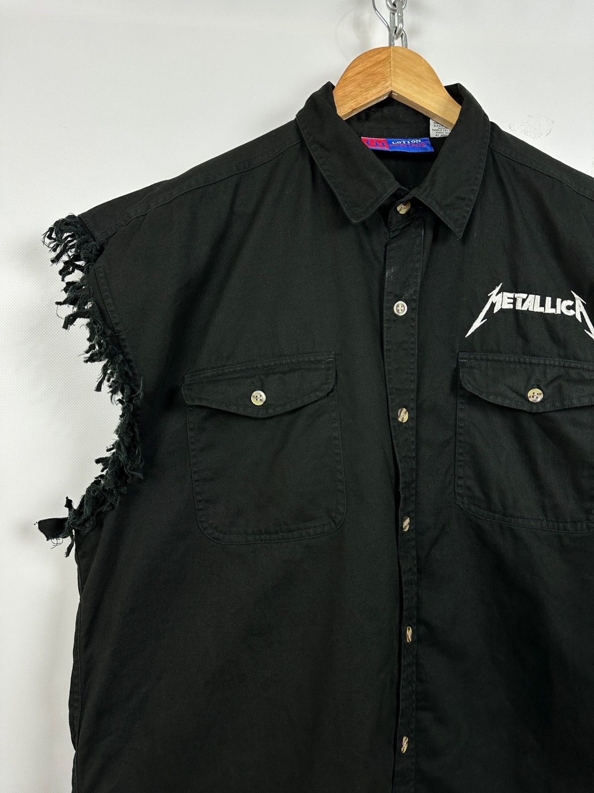 Band Tees Vintage Metallica Pushead Button Up Short Sleeve Shirt Size US XXL / EU 58 / 5 - 8 Thumbnail