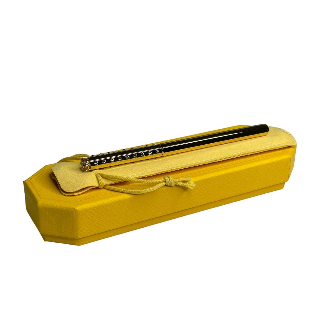 Swarovski Brand Gold Yellow Crystal Ballpoint Pen