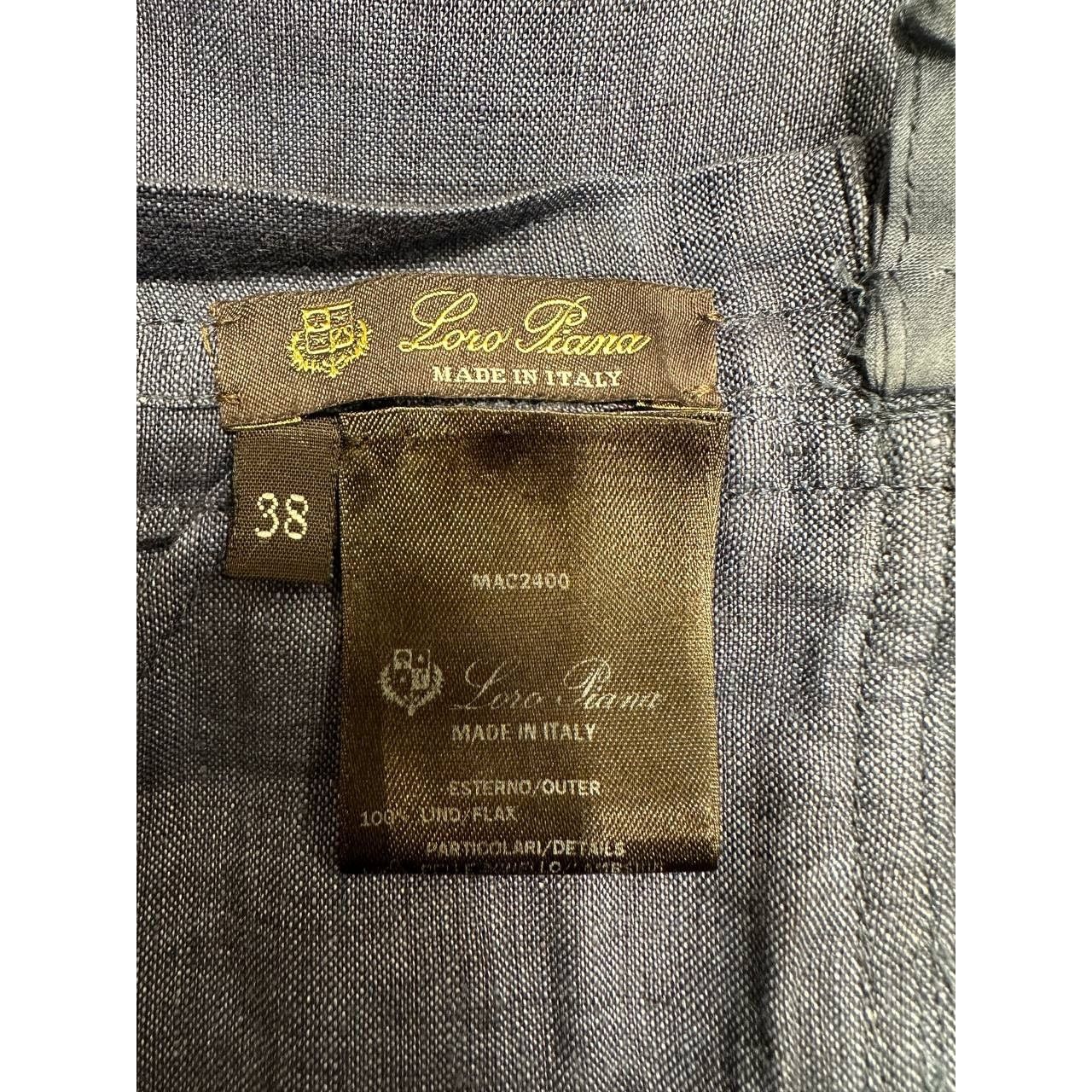 Loro Piana Loro Piana Blue Linen Shirt & Shorts Set - Size 38 Size 26" / US 2 / IT 38 - 5 Thumbnail