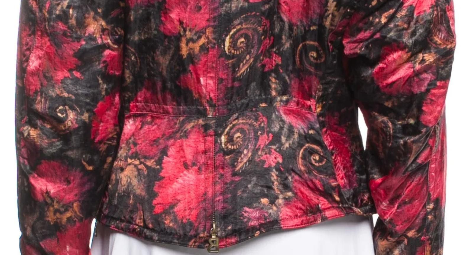 Bogner Bogner Floral Print Biker Jacket Size: XL Size XL / US 12-14 / IT 48-50 - 6 Thumbnail