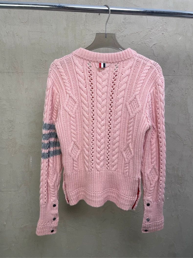 Thom Browne Thom browne Cherry blossom pink four-striped mesh jacquard Size S / US 4 / IT 40 - 3 Thumbnail