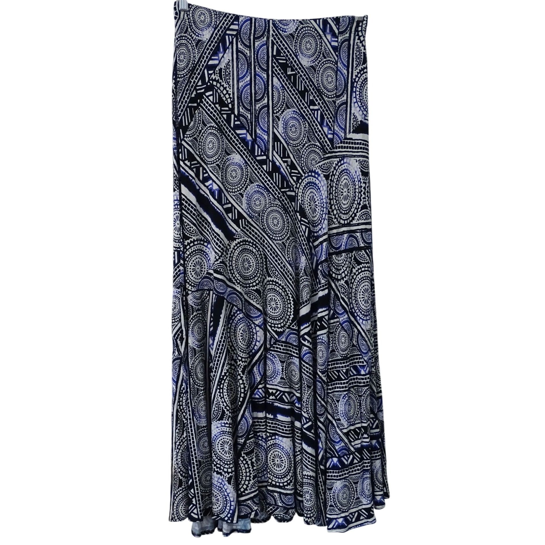 Chicos Chicos Geometric Print A-line Maxi Skirt Black White Size M Size 30" / US 8 / IT 44 - 1 Thumbnail