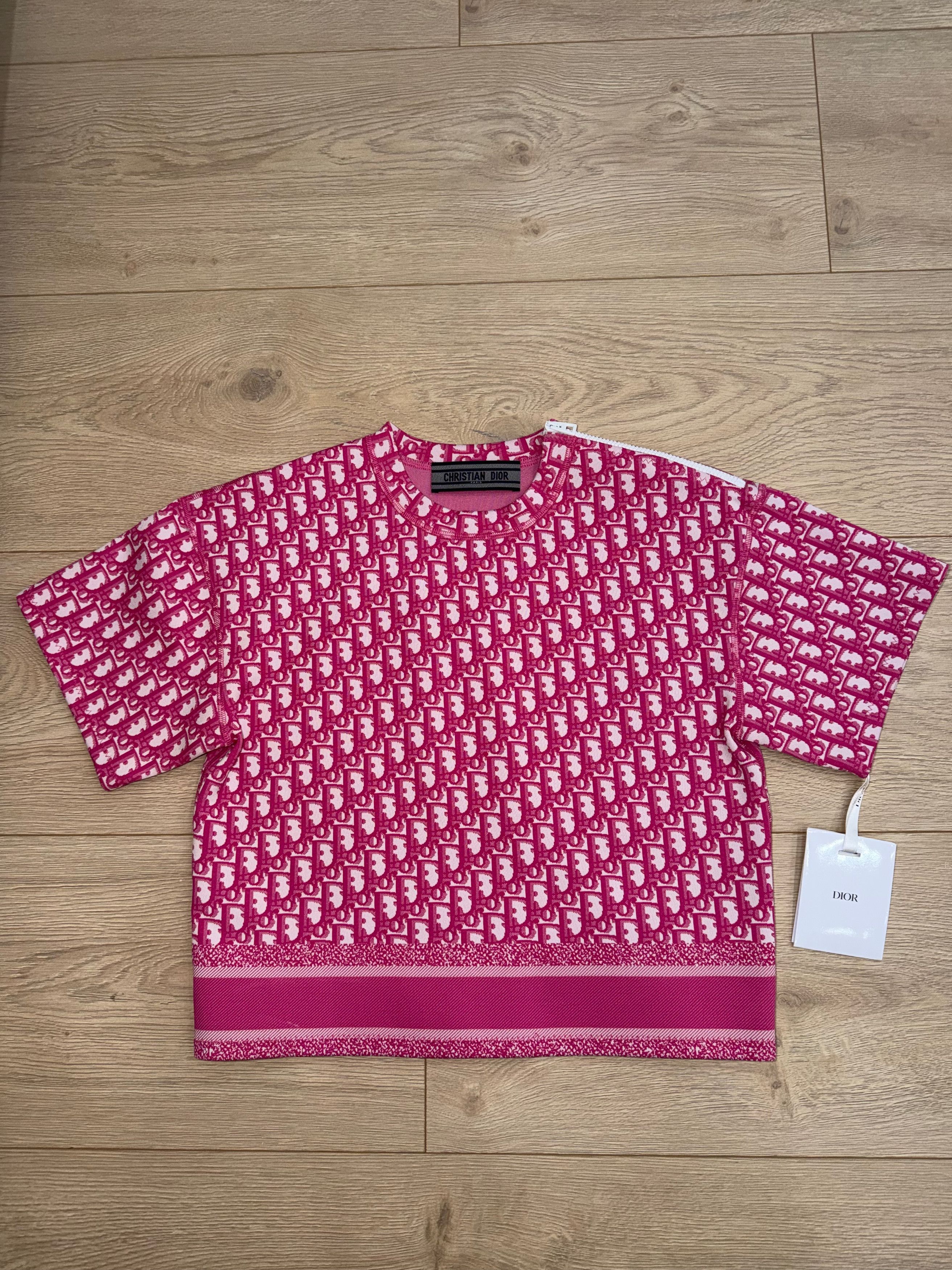 Dior Dior Jacquard Oblique Logo Top Short Sleeve Zipper Shirt 34 Size XXS / US 00 / IT 34 - 4 Thumbnail