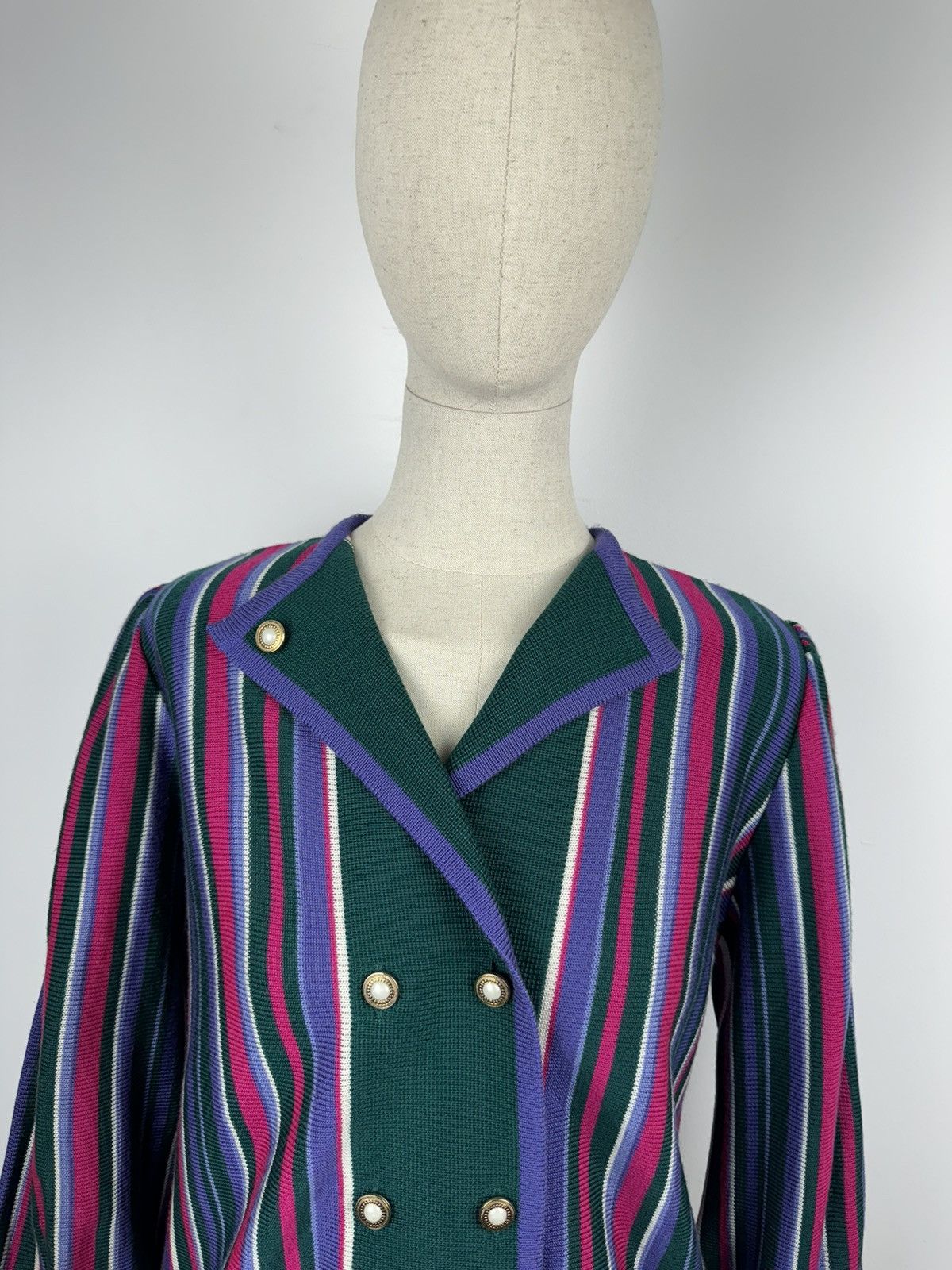Vintage Vintage GRAZIA Double-Breasted Cardigan Sweater size 12 Size XL / US 12-14 / IT 48-50 - 2 Thumbnail